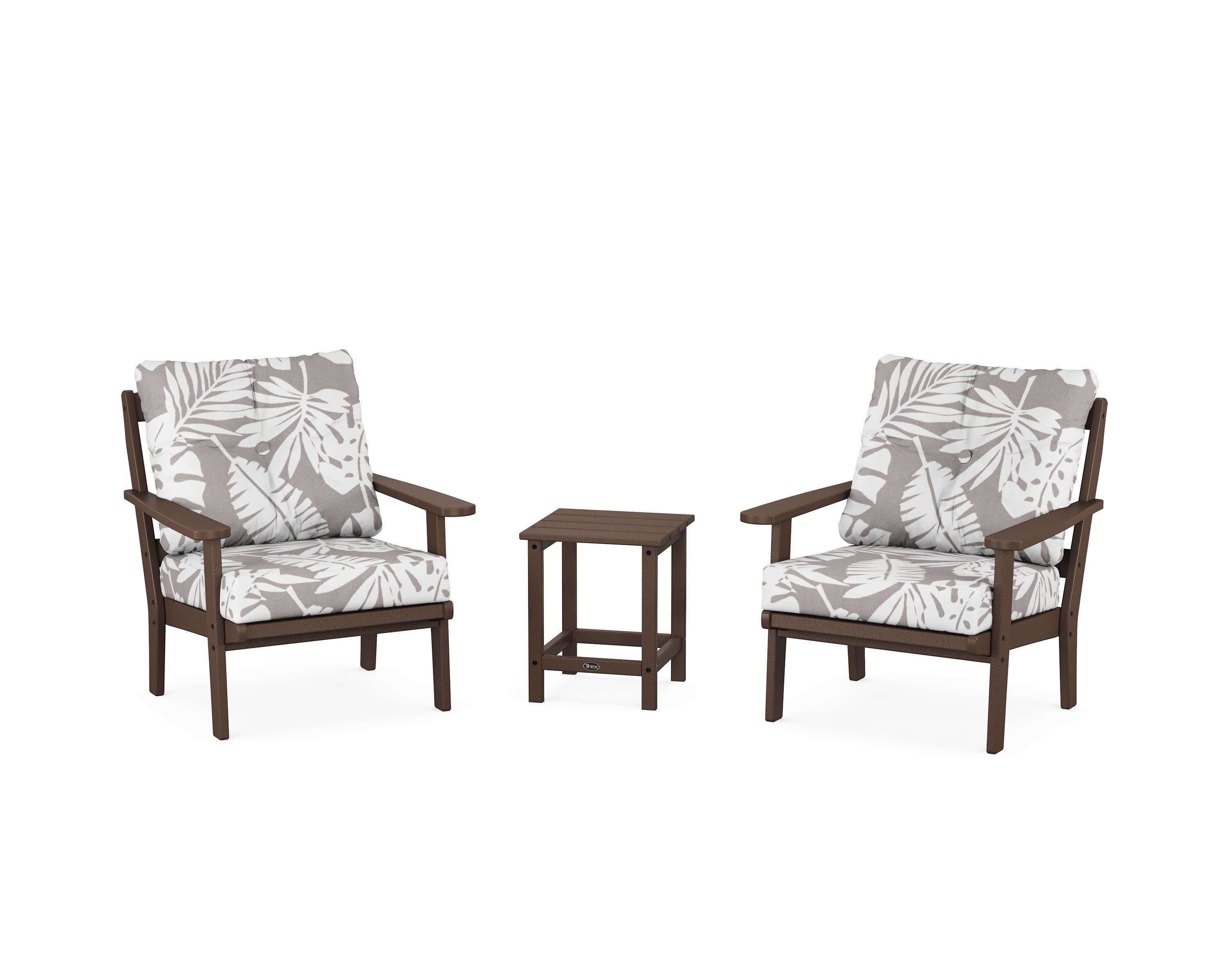 Cape Cod 3-Piece Deep Seating Set in Vintage Lantern / Leaf Grey Mist