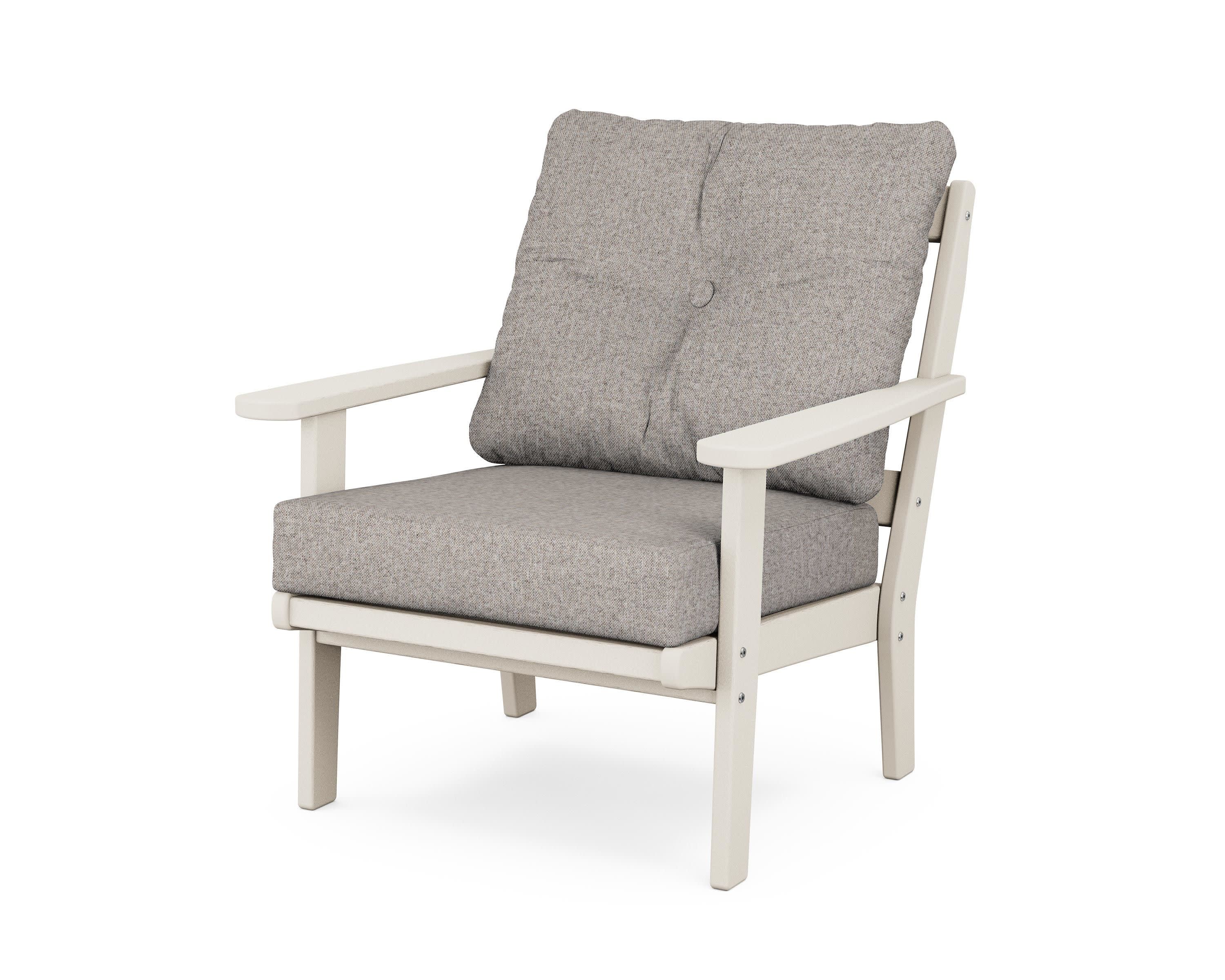 Cape Cod Deep Seating Chair in Sand Castle / Weathered Tweed