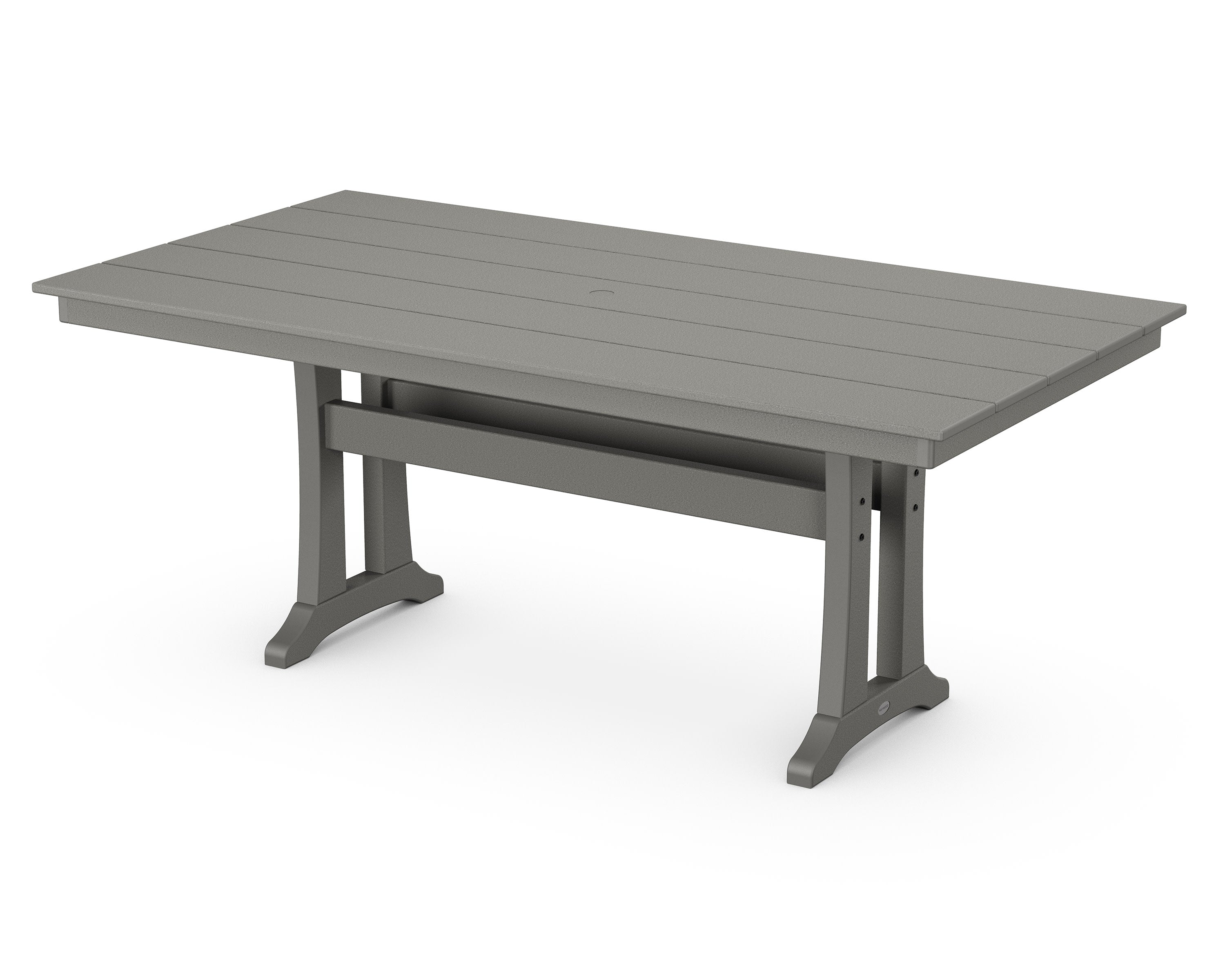 Farmhouse Trestle 37" x 72" Dining Table in Stepping Stone