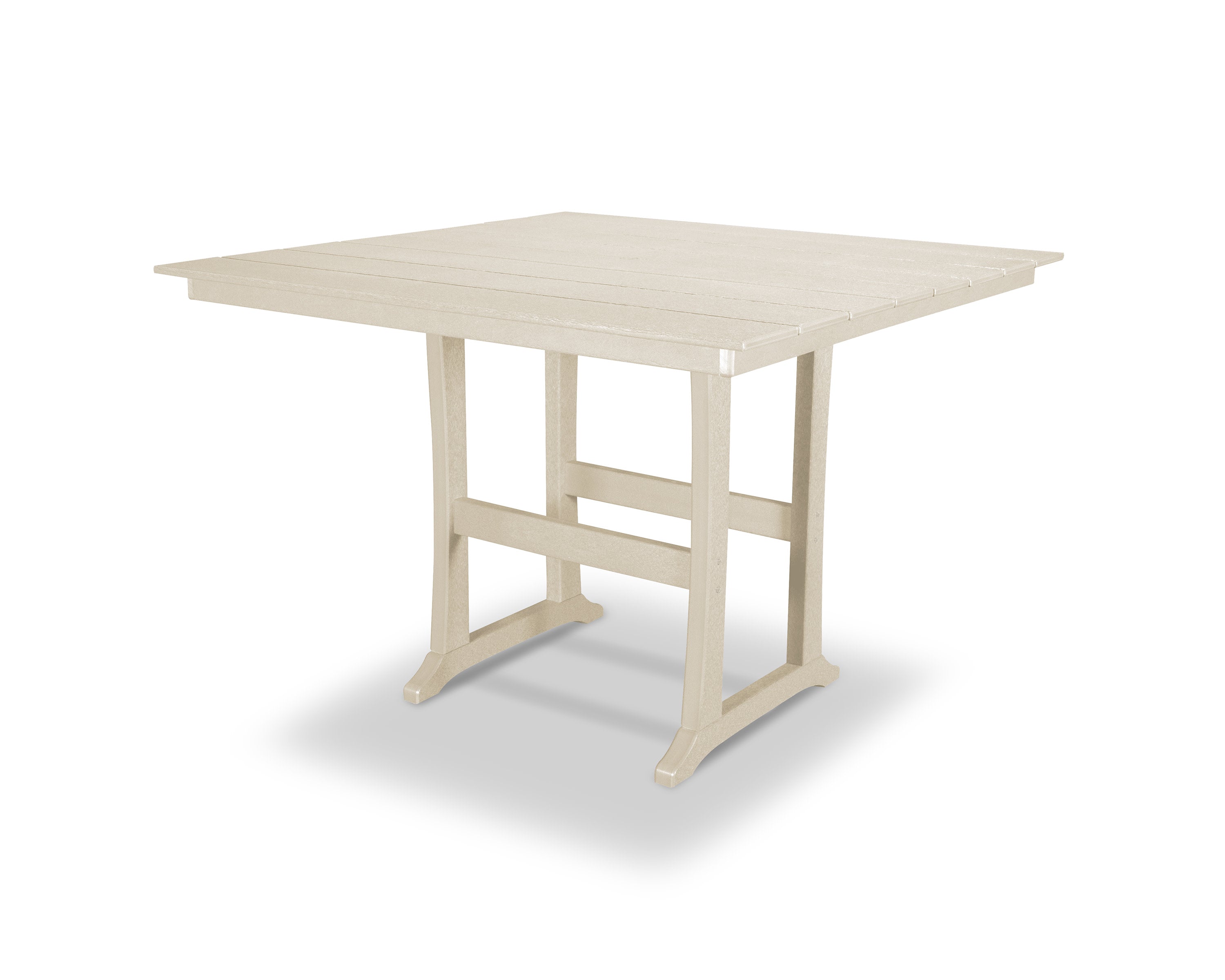 Farmhouse Trestle 59" Bar Table in Sand Castle
