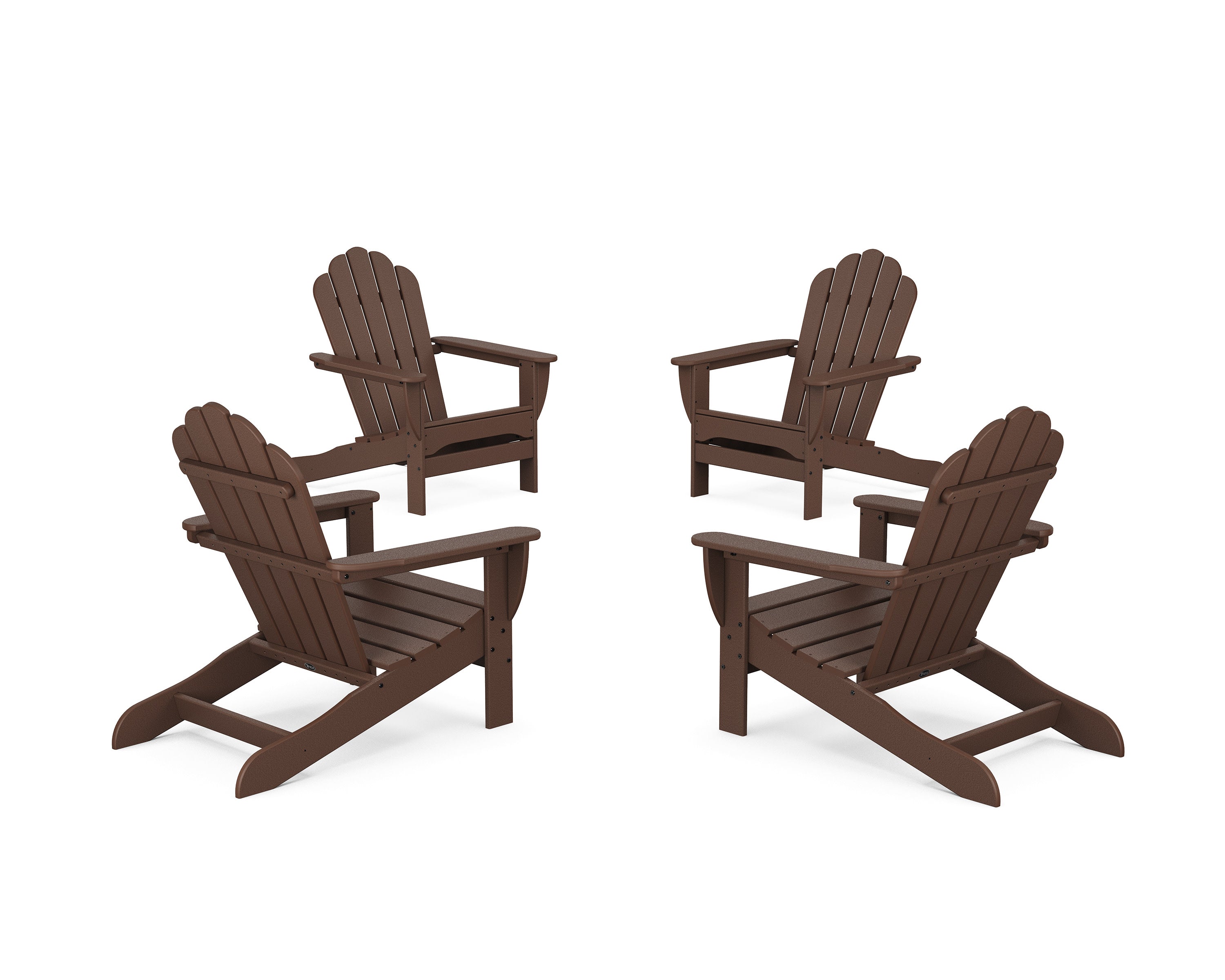 4-Piece Monterey Bay Oversized Adirondack Chair Conversation Set in Vintage Lantern