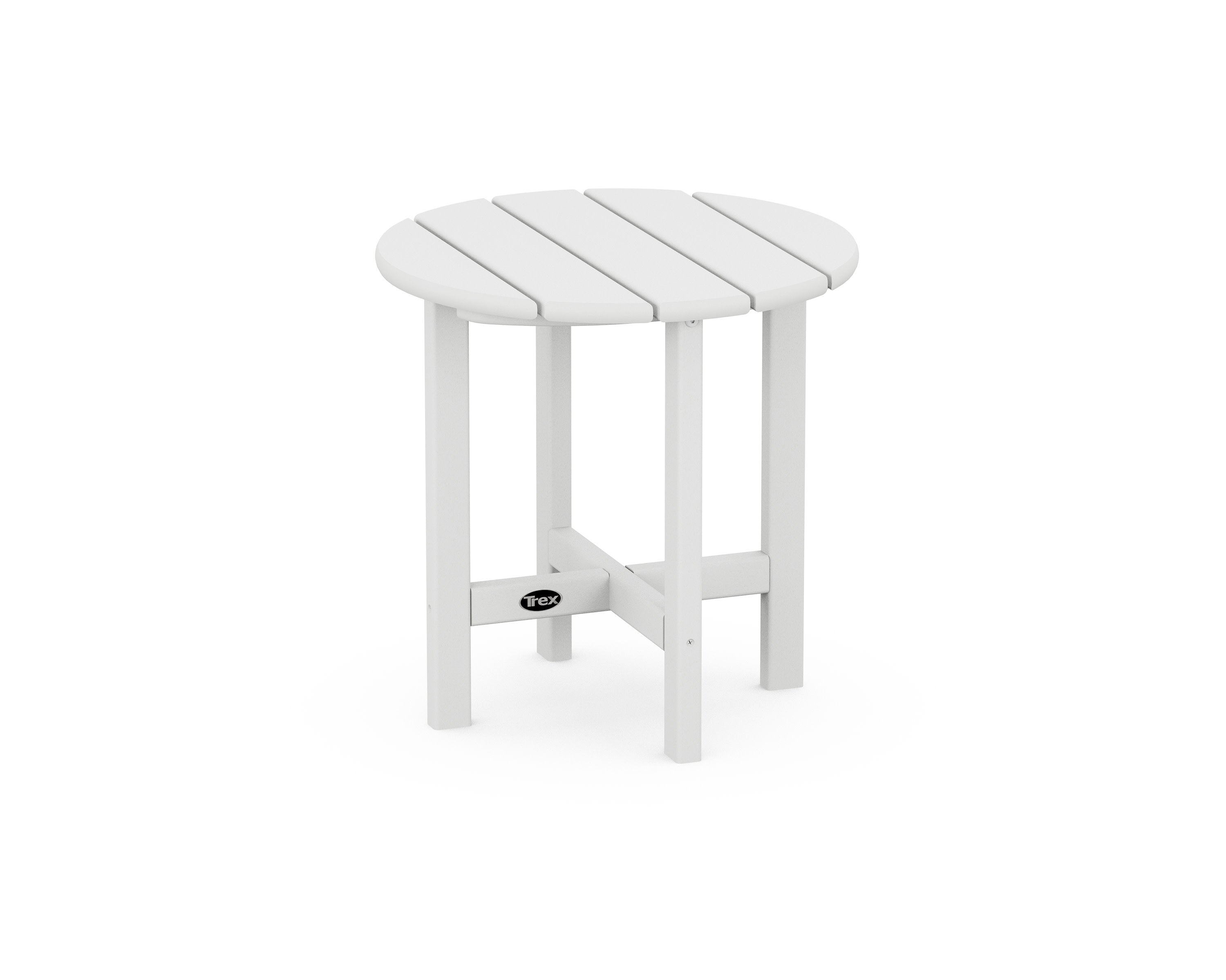 Cape Cod Round 18" Side Table in Classic White