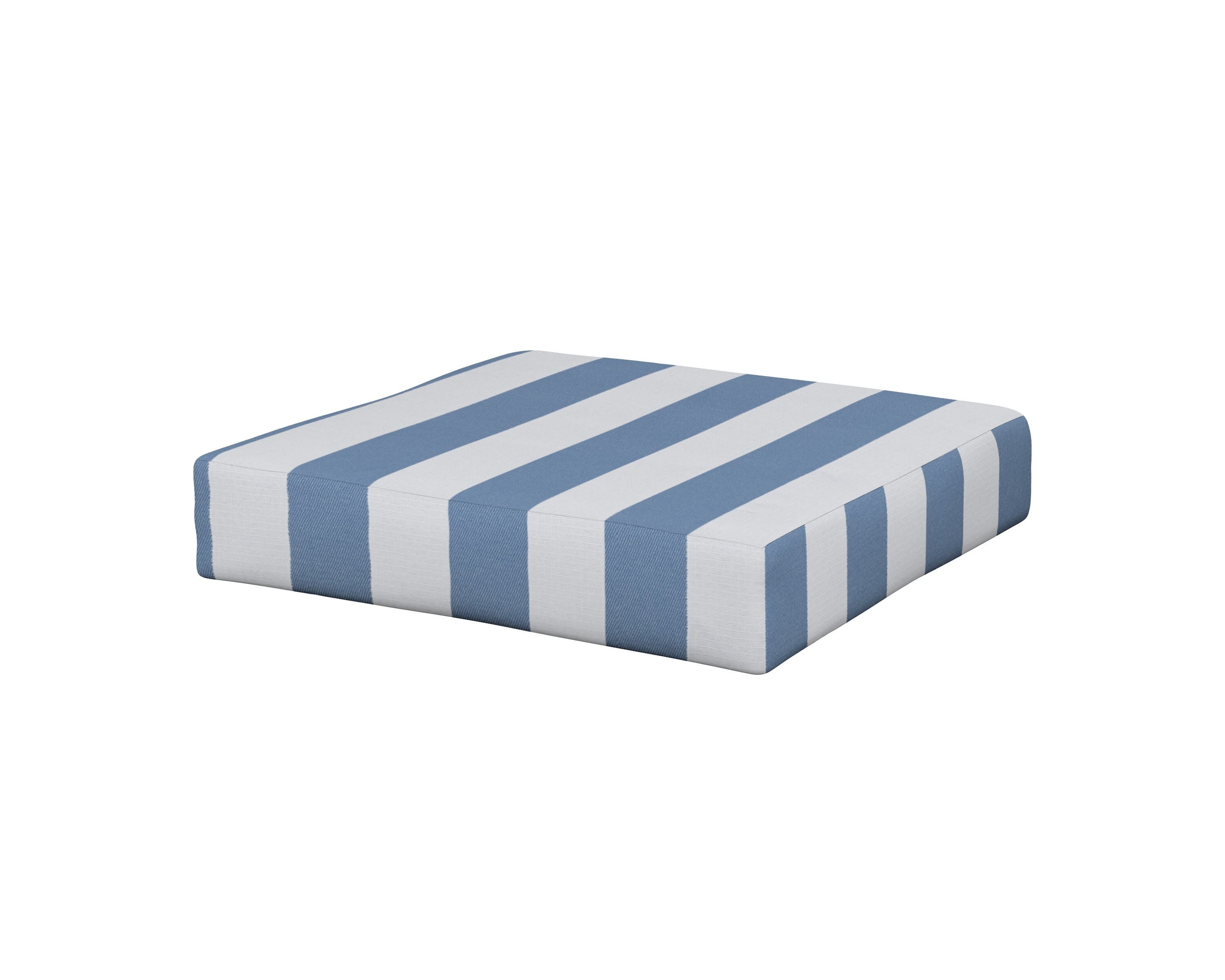 Modular Ottoman Cushion in Cabana Stripe Sky Blue
