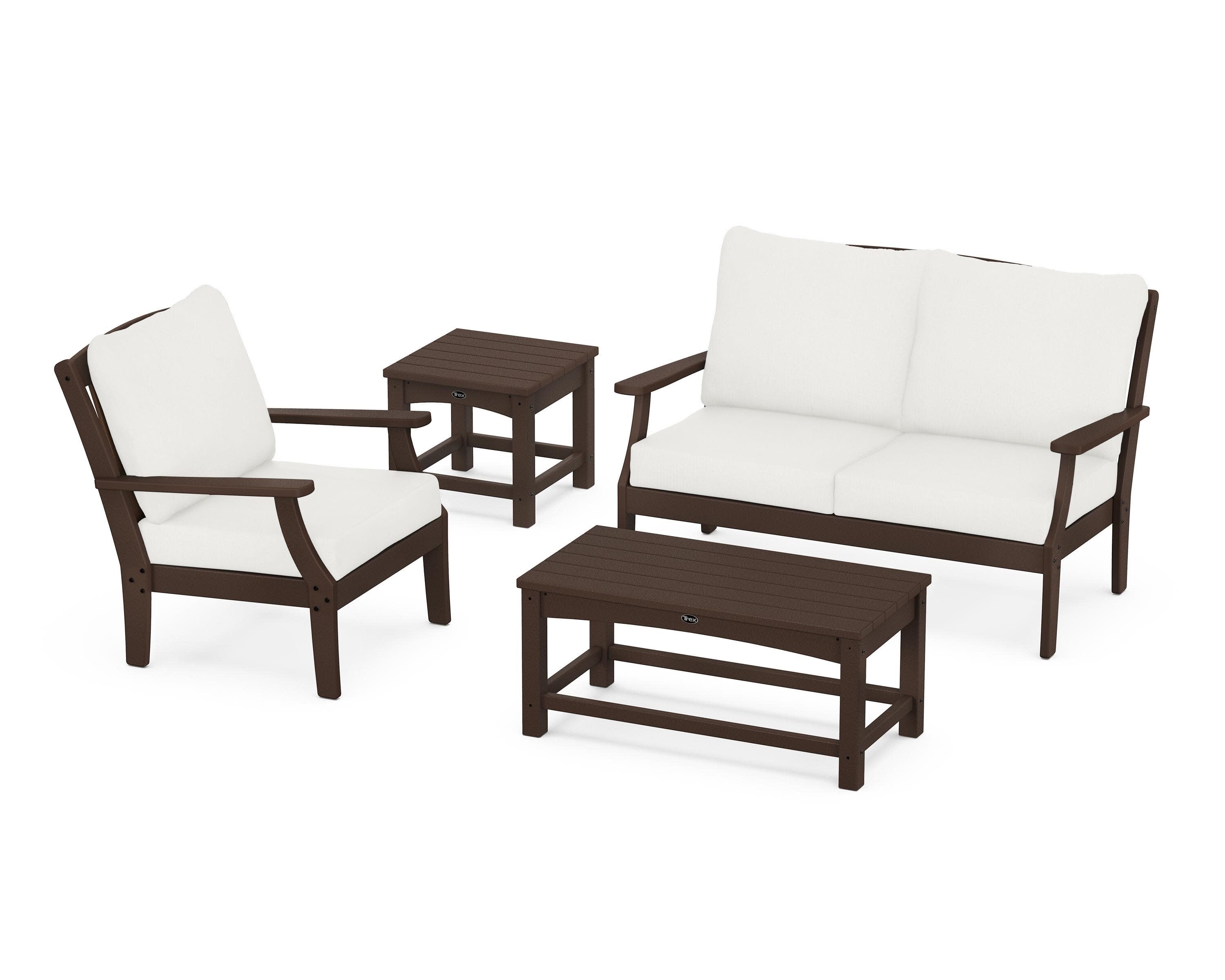 Yacht Club 4-Piece Deep Seating Set in Vintage Lantern / Natural Linen