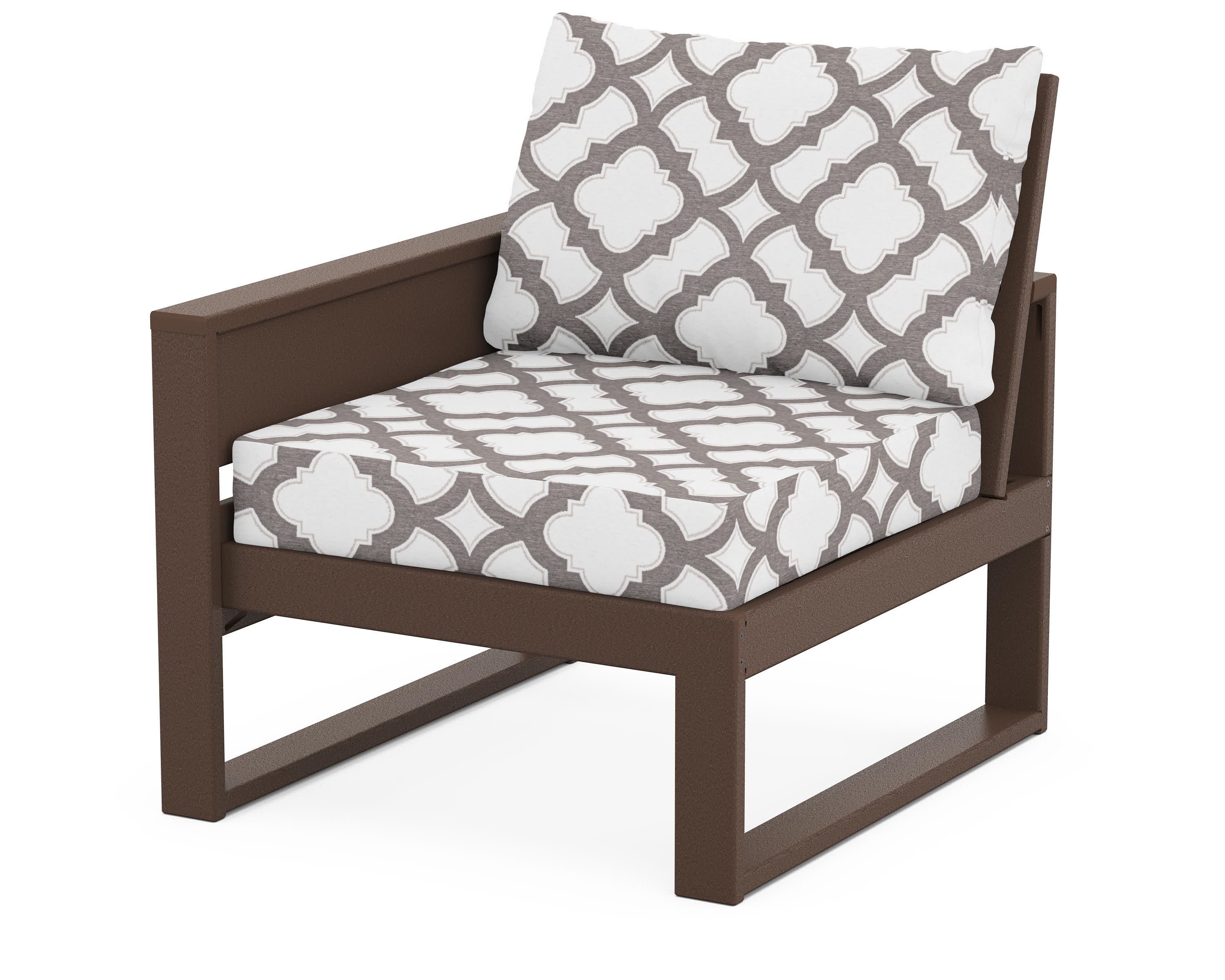 Eastport Modular Left Arm Chair in Vintage Lantern / Trellis Grey Mist