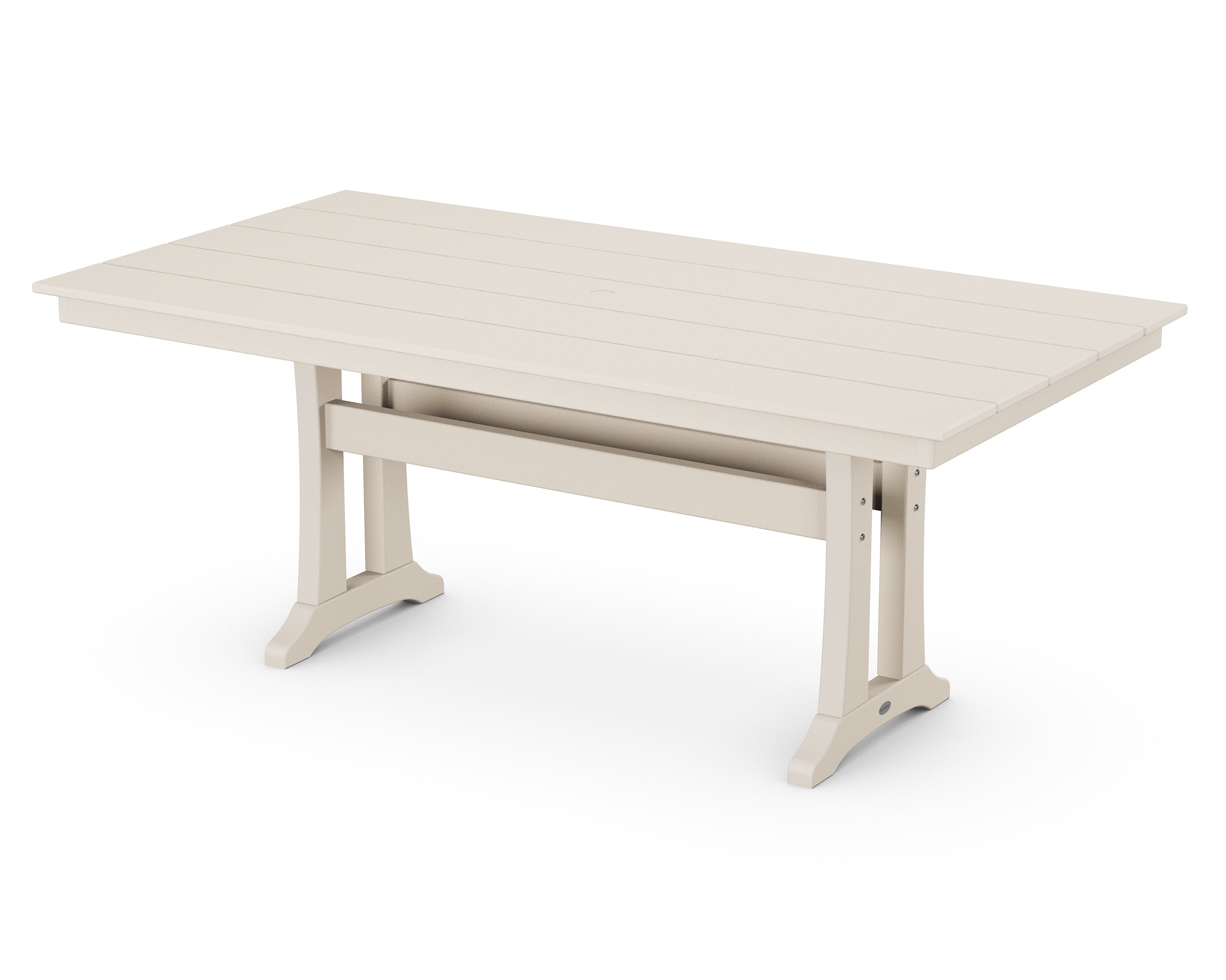 Farmhouse Trestle 37" x 72" Dining Table in Sand Castle