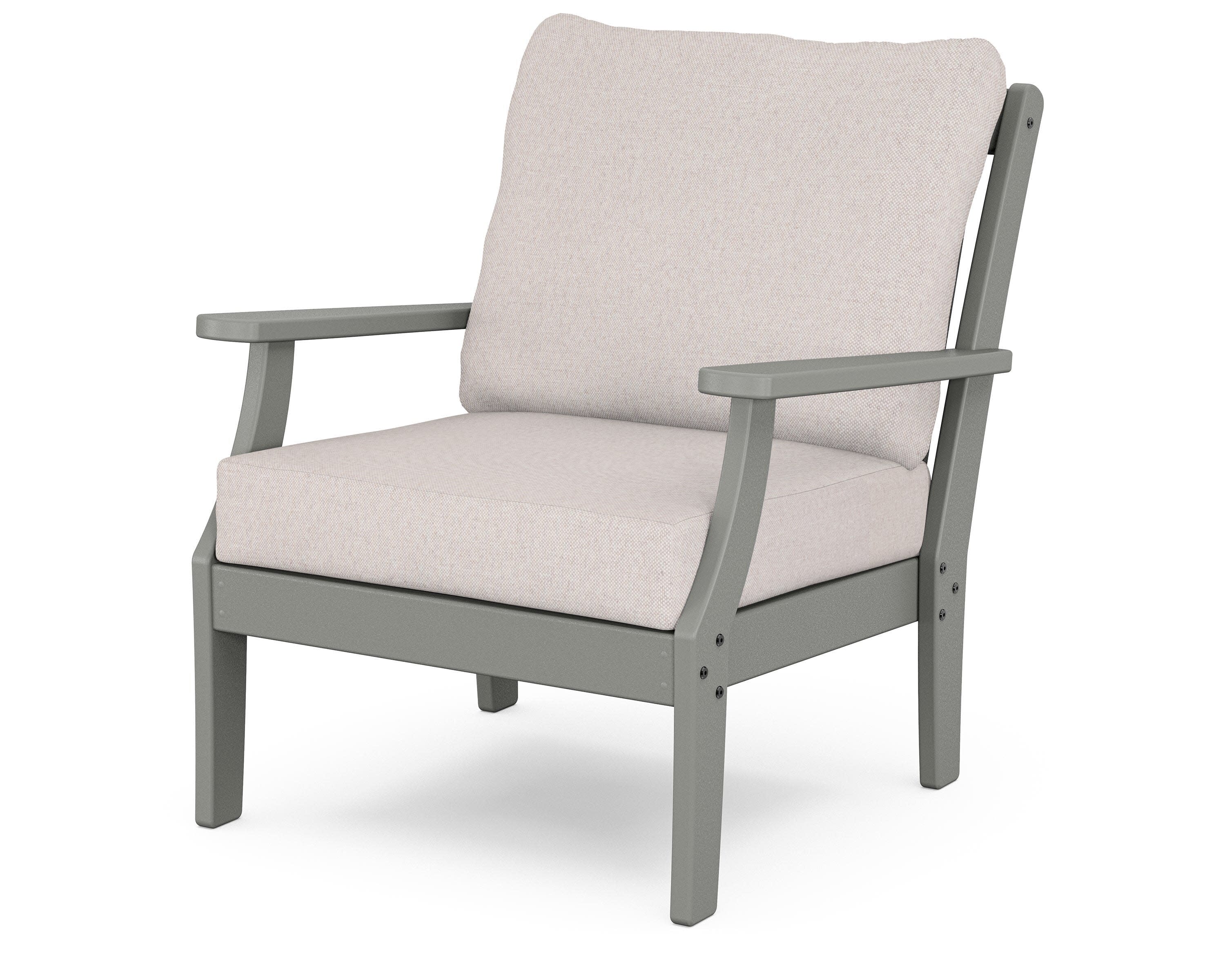 Yacht Club Deep Seating Chair in Stepping Stone / Dune Burlap