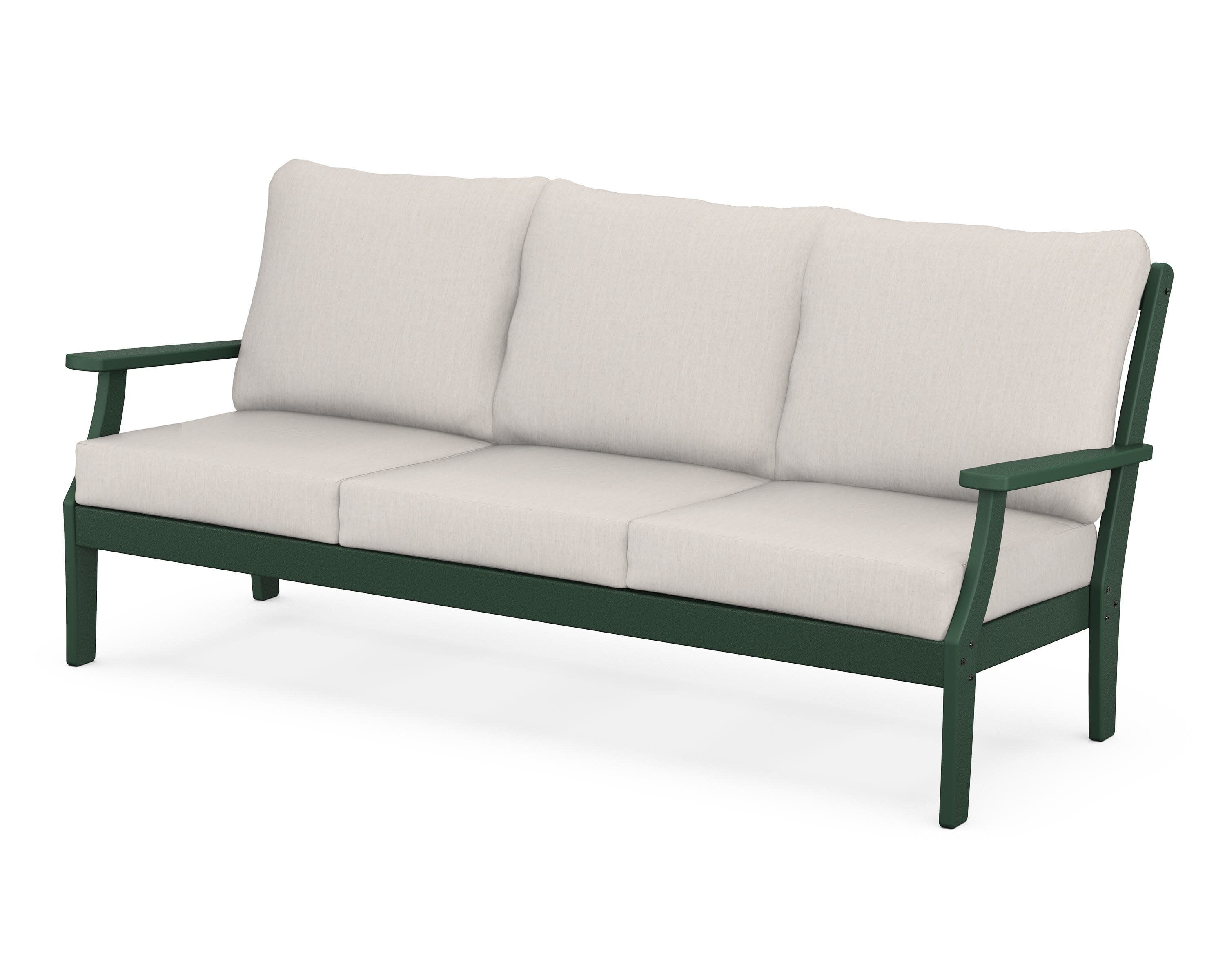 Yacht Club Deep Seating Sofa in Rainforest Canopy / Cast Ash