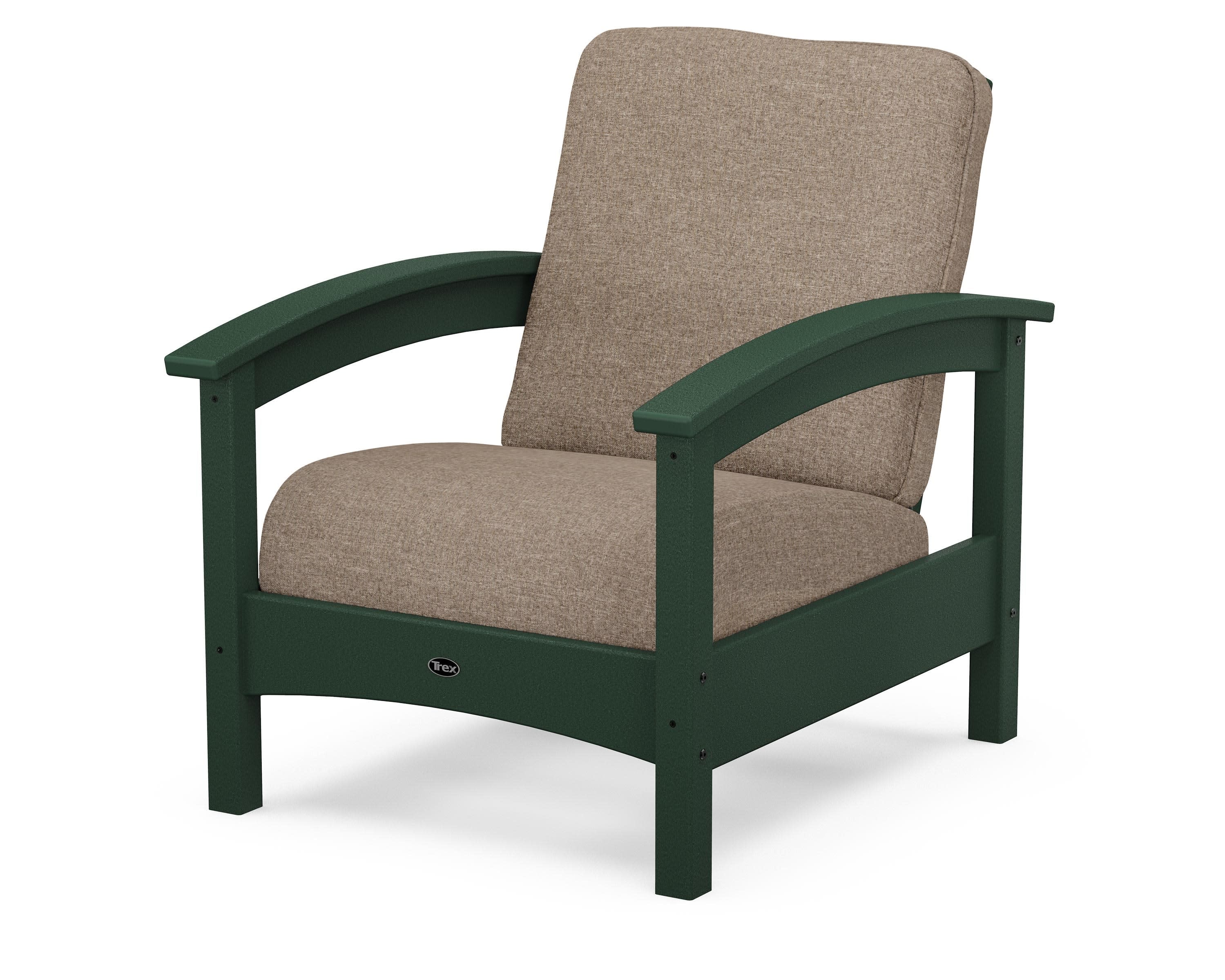 Rockport Club Chair in Rainforest Canopy / Spiced Burlap