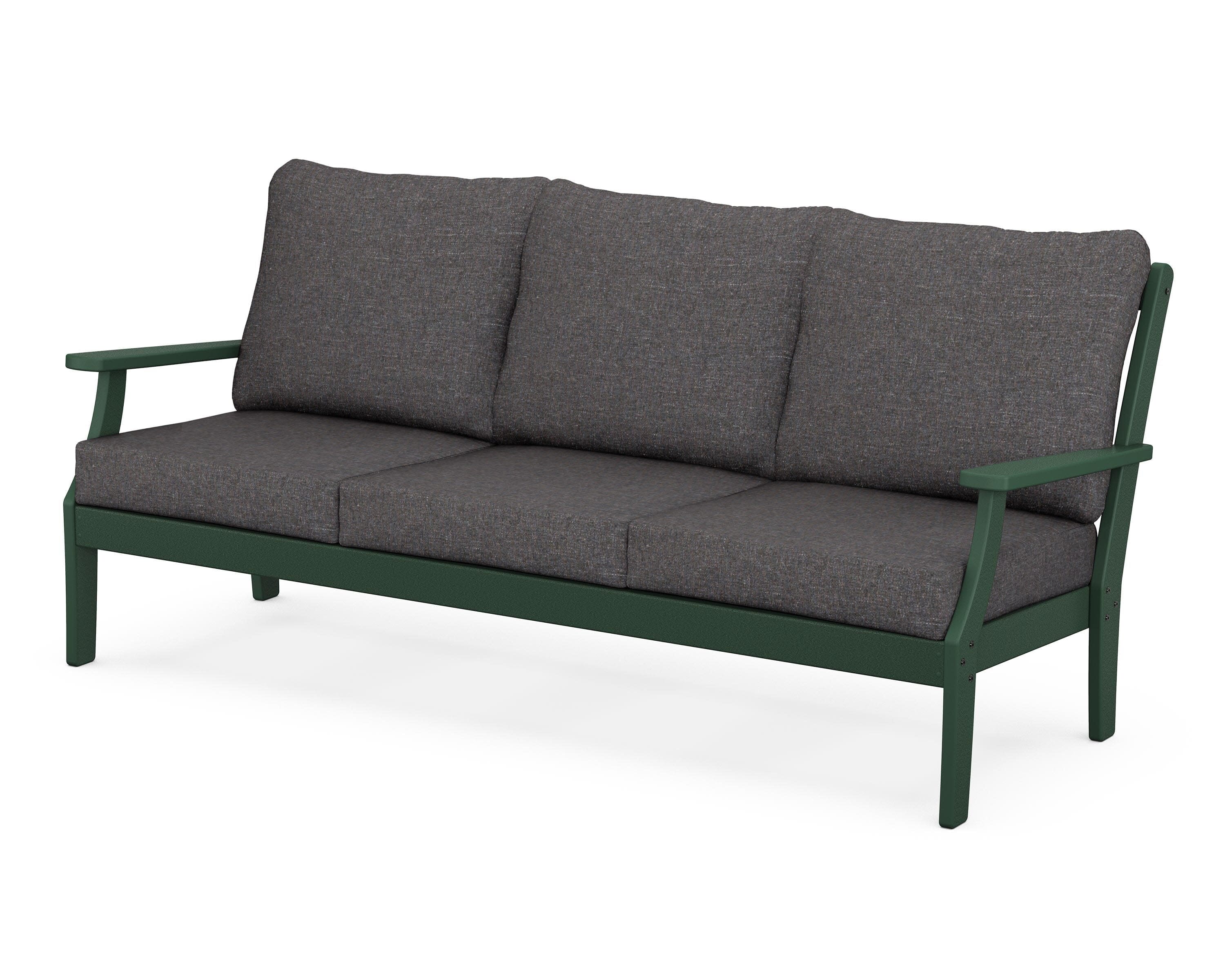 Yacht Club Deep Seating Sofa in Rainforest Canopy / Ash Charcoal
