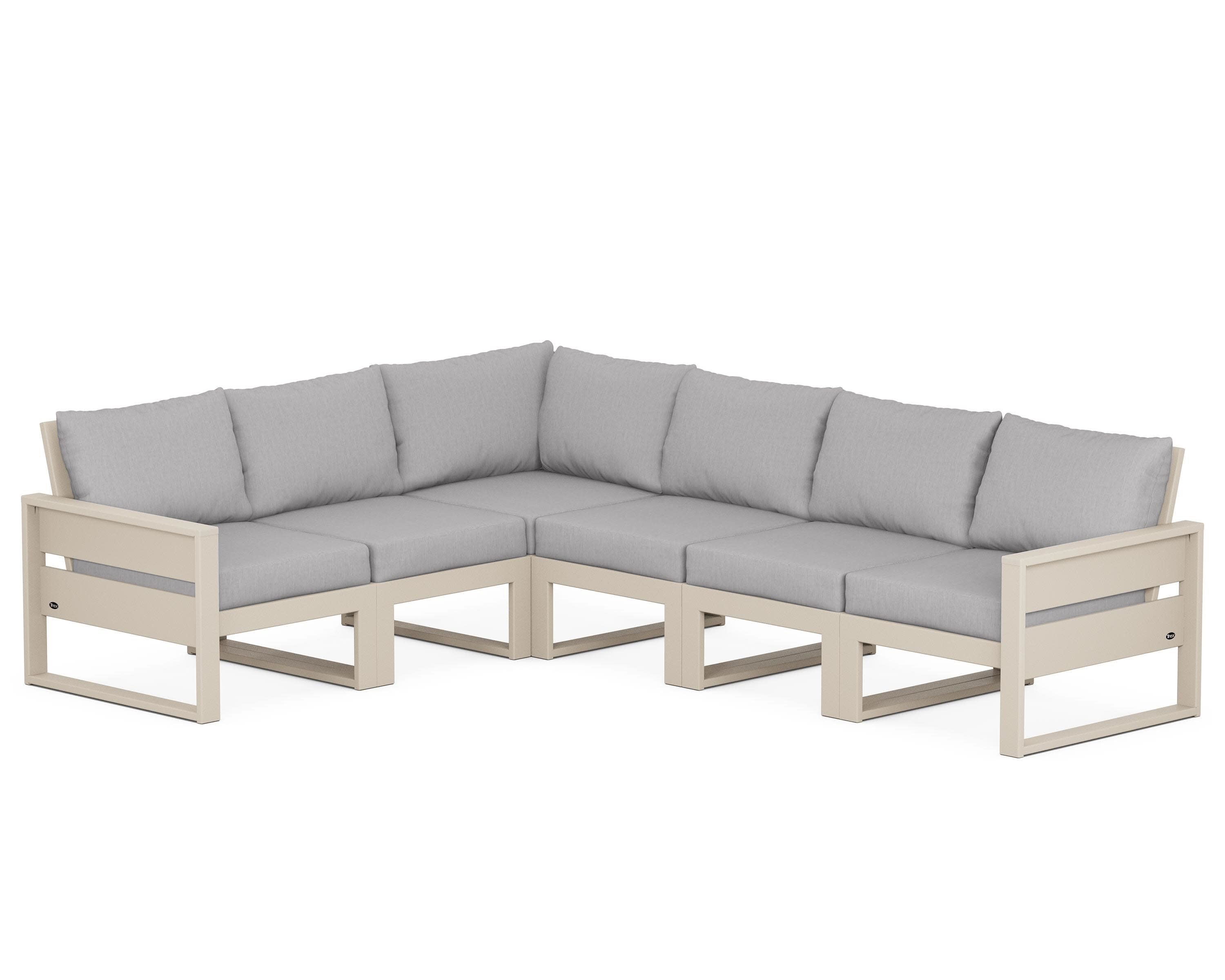 Eastport 6-Piece Sectional in Sand Castle / Granite