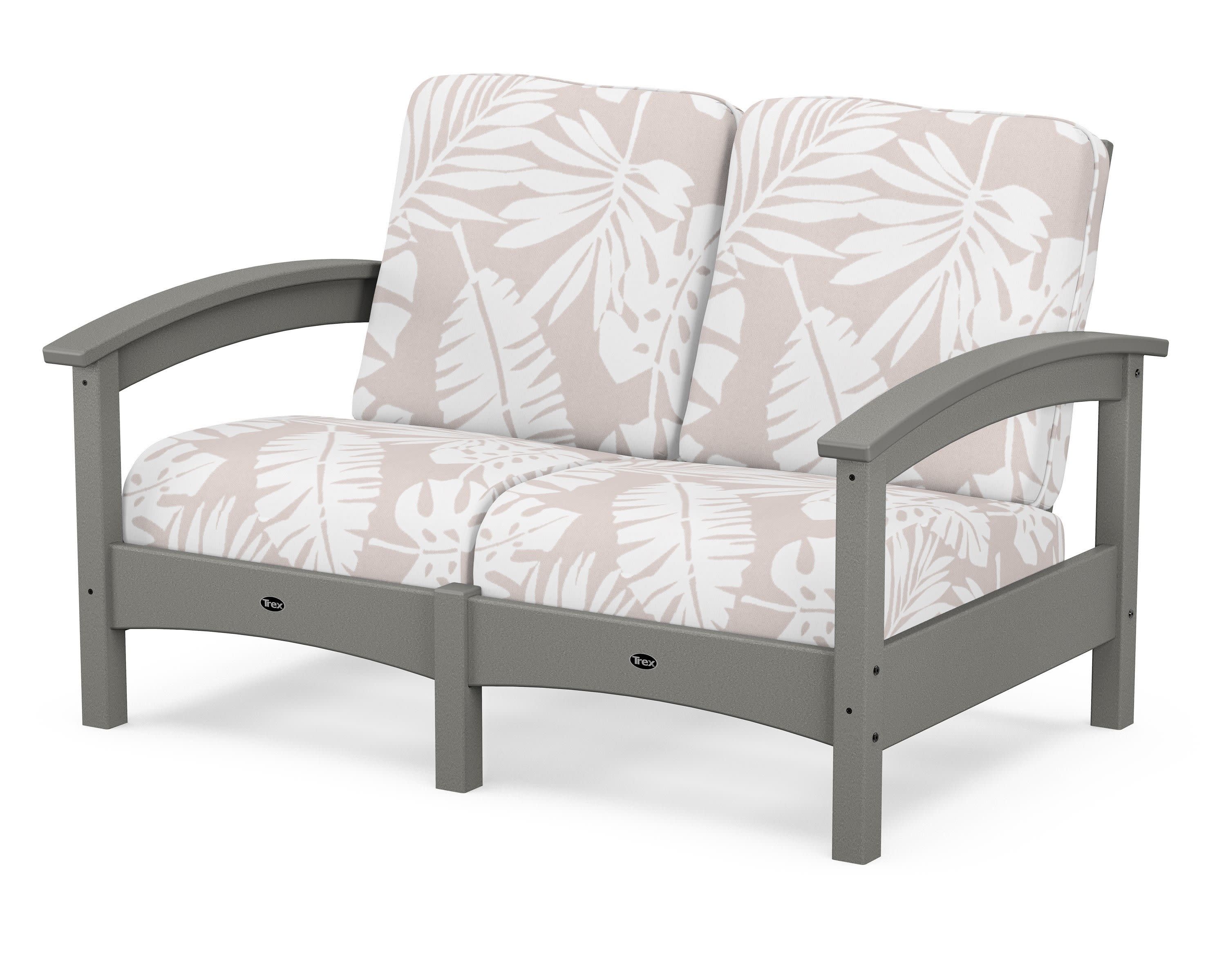 Rockport Club Loveseat in Stepping Stone / Leaf Dune Burlap
