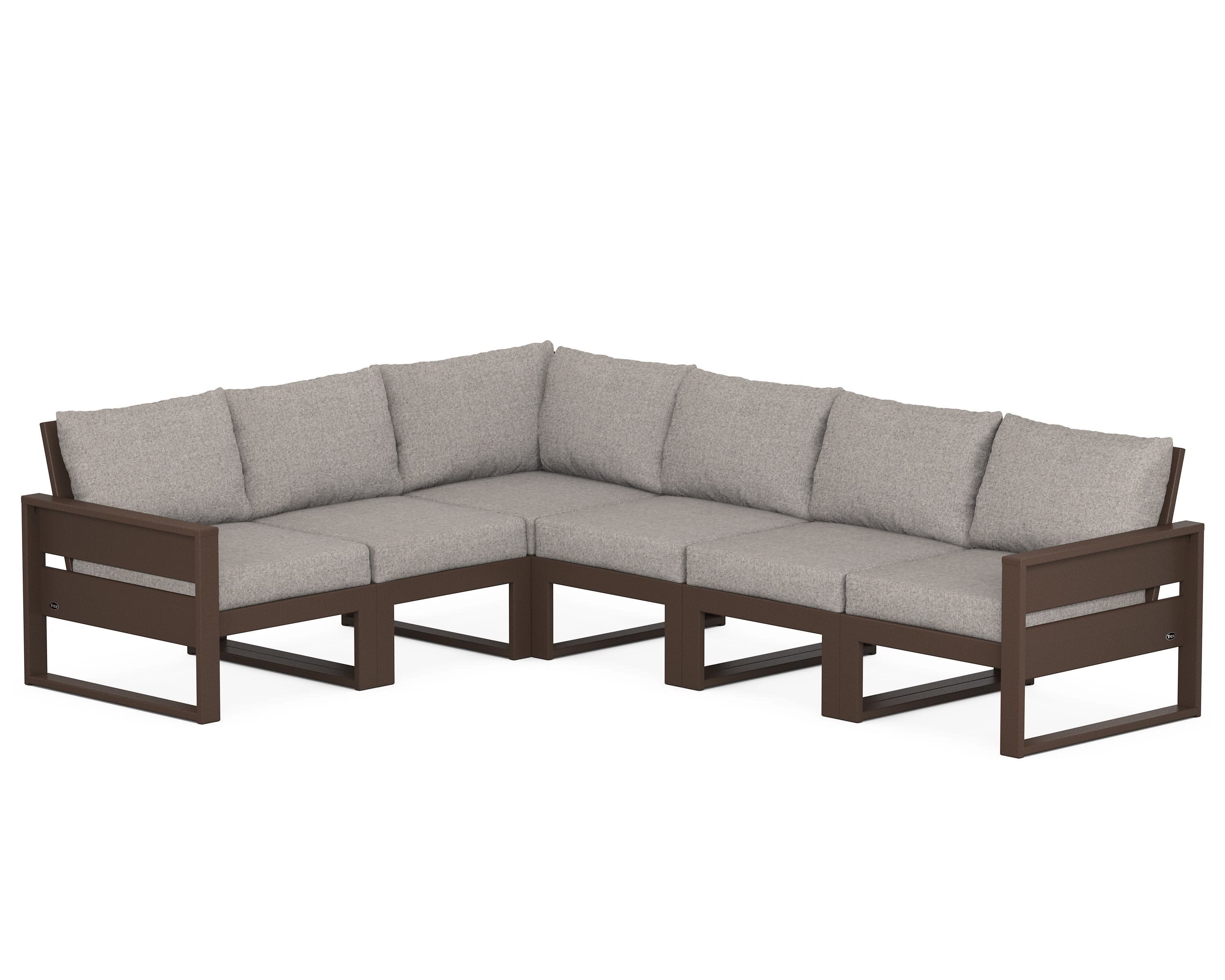 Eastport 6-Piece Sectional in Vintage Lantern / Weathered Tweed