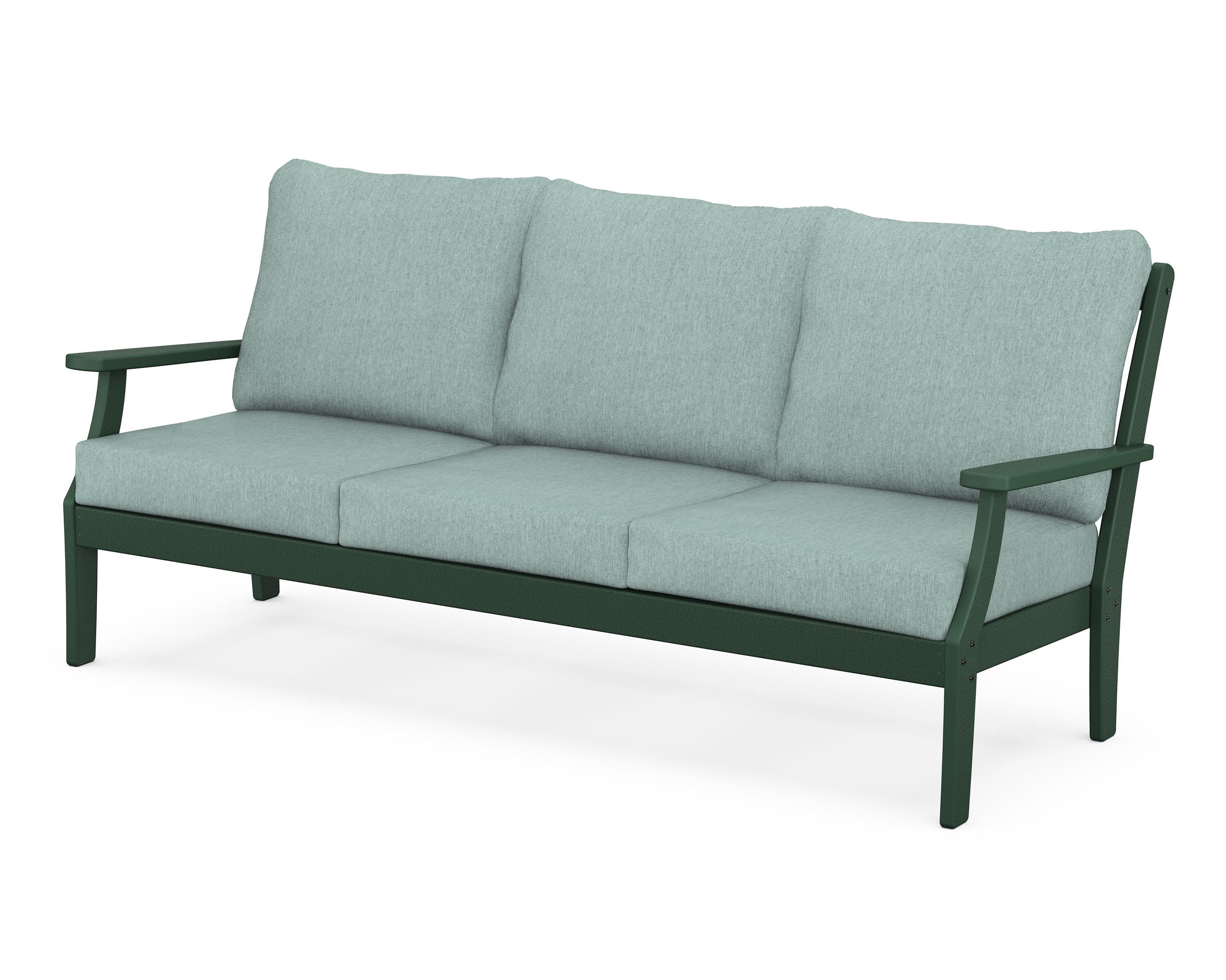 Yacht Club Deep Seating Sofa in Rainforest Canopy / Glacier Spa