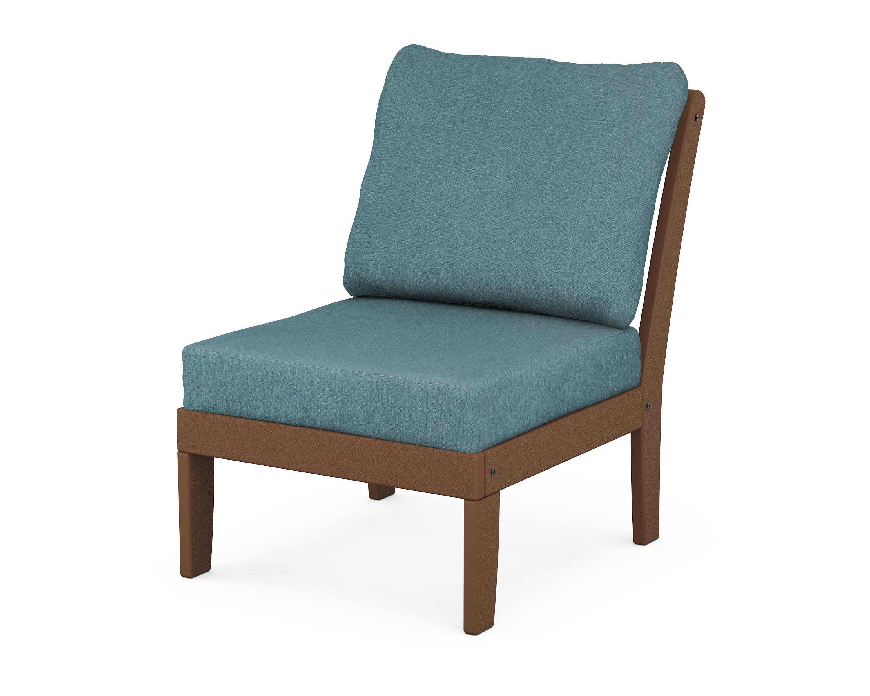 Yacht Club Modular Armless Chair in Tree House / Ocean Teal
