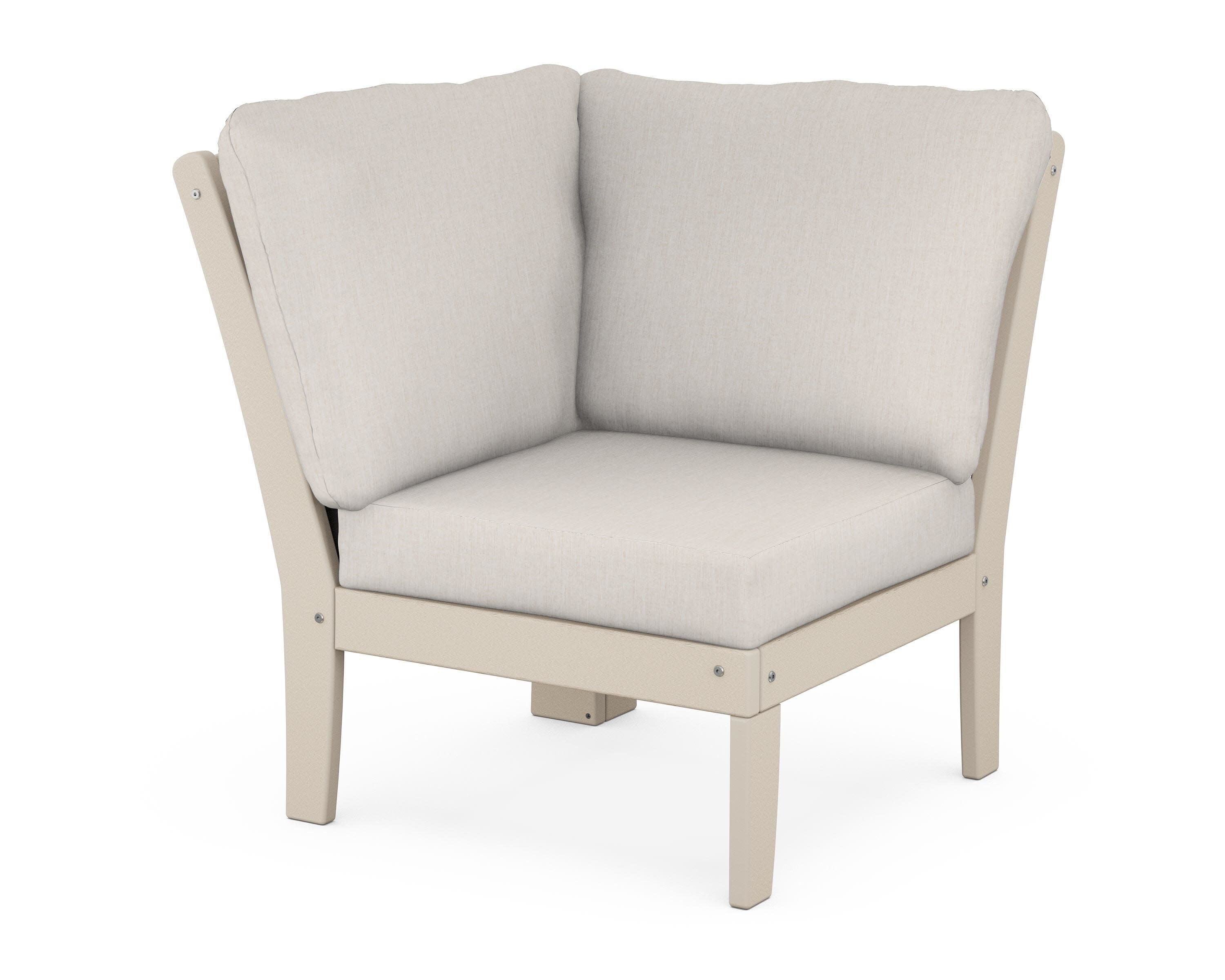 Yacht Club Modular Corner Chair in Sand Castle / Cast Ash
