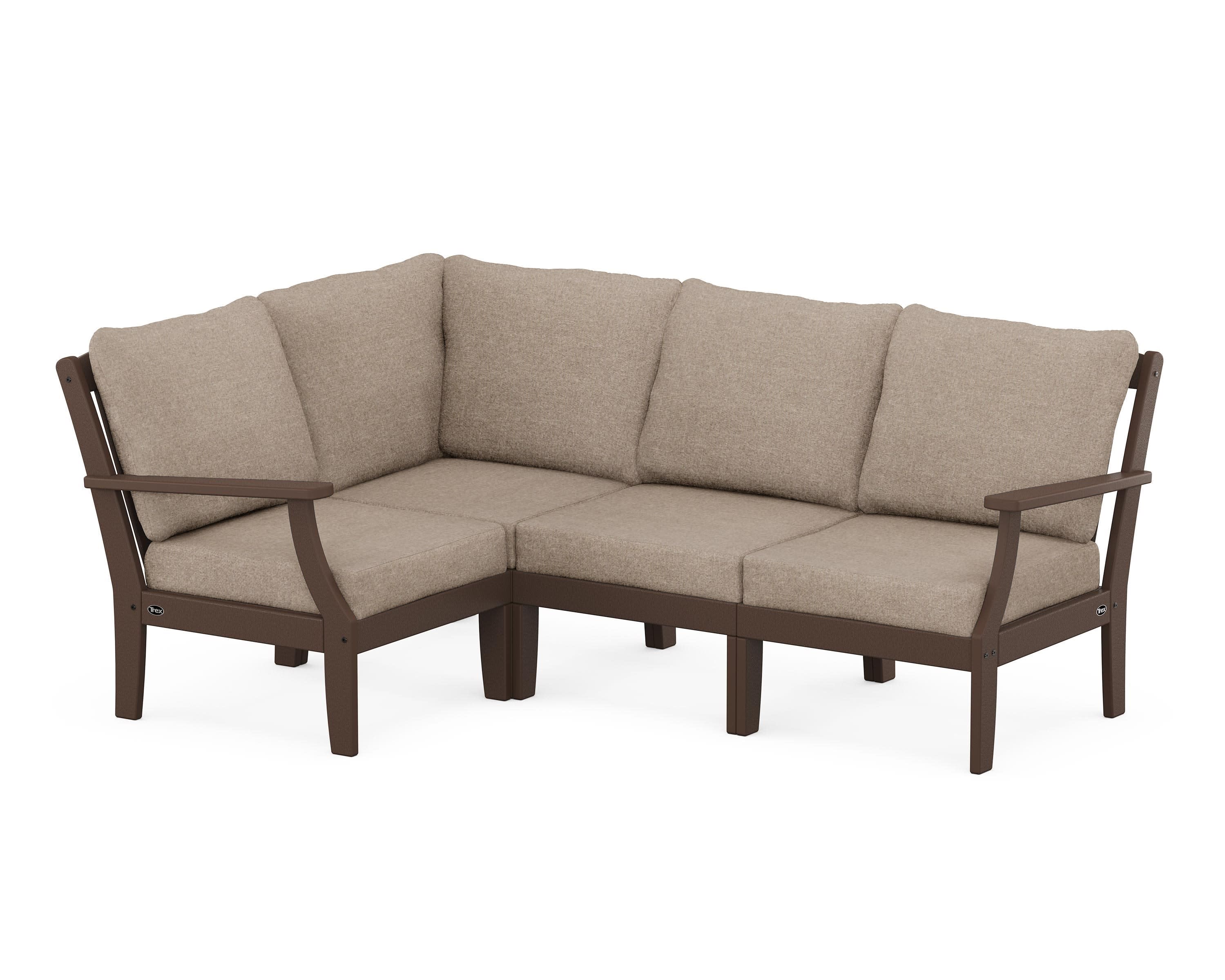 Yacht Club Modular 4-Piece Deep Seating Set in Vintage Lantern / Spiced Burlap