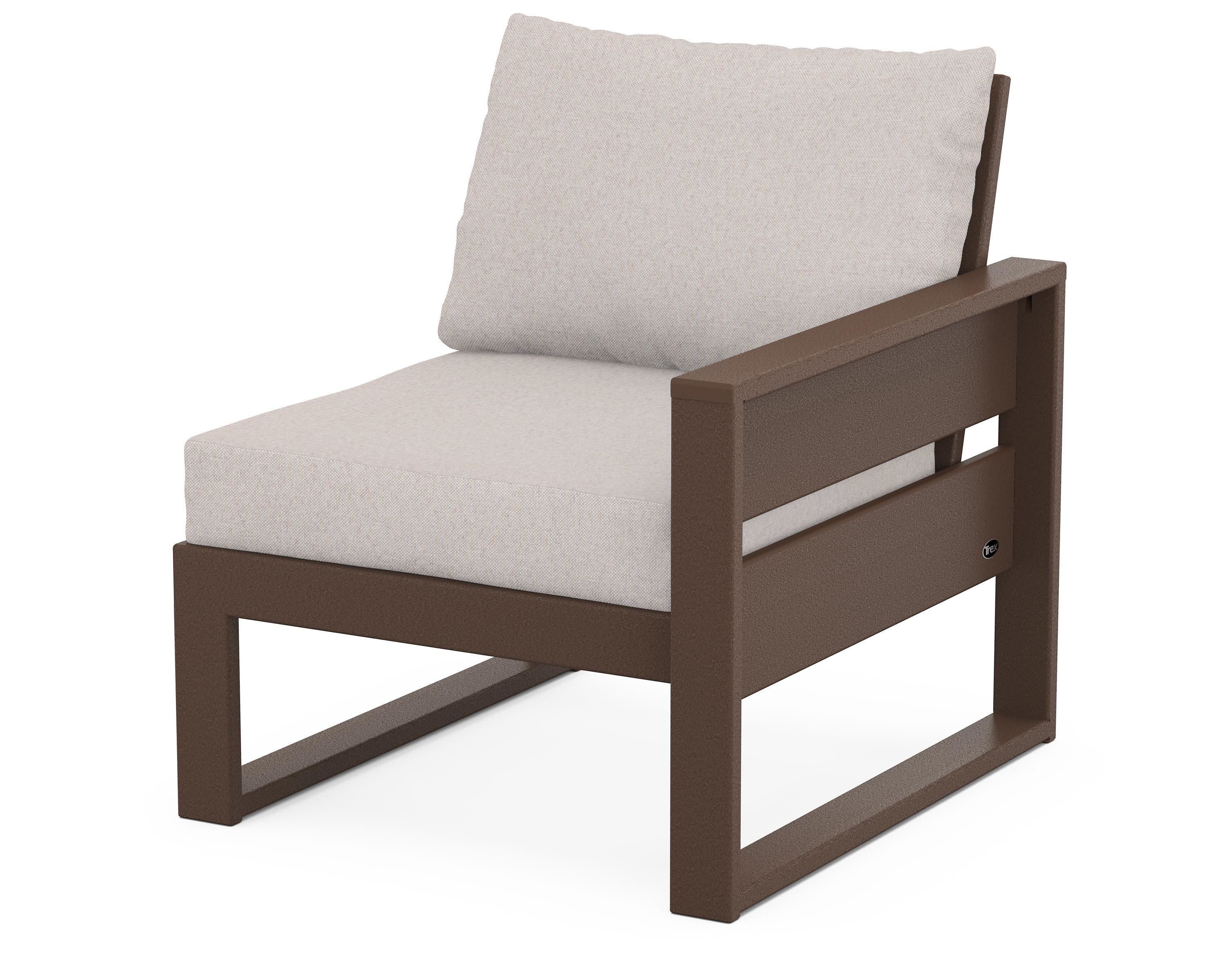 Eastport Modular Right Arm Chair in Vintage Lantern / Dune Burlap