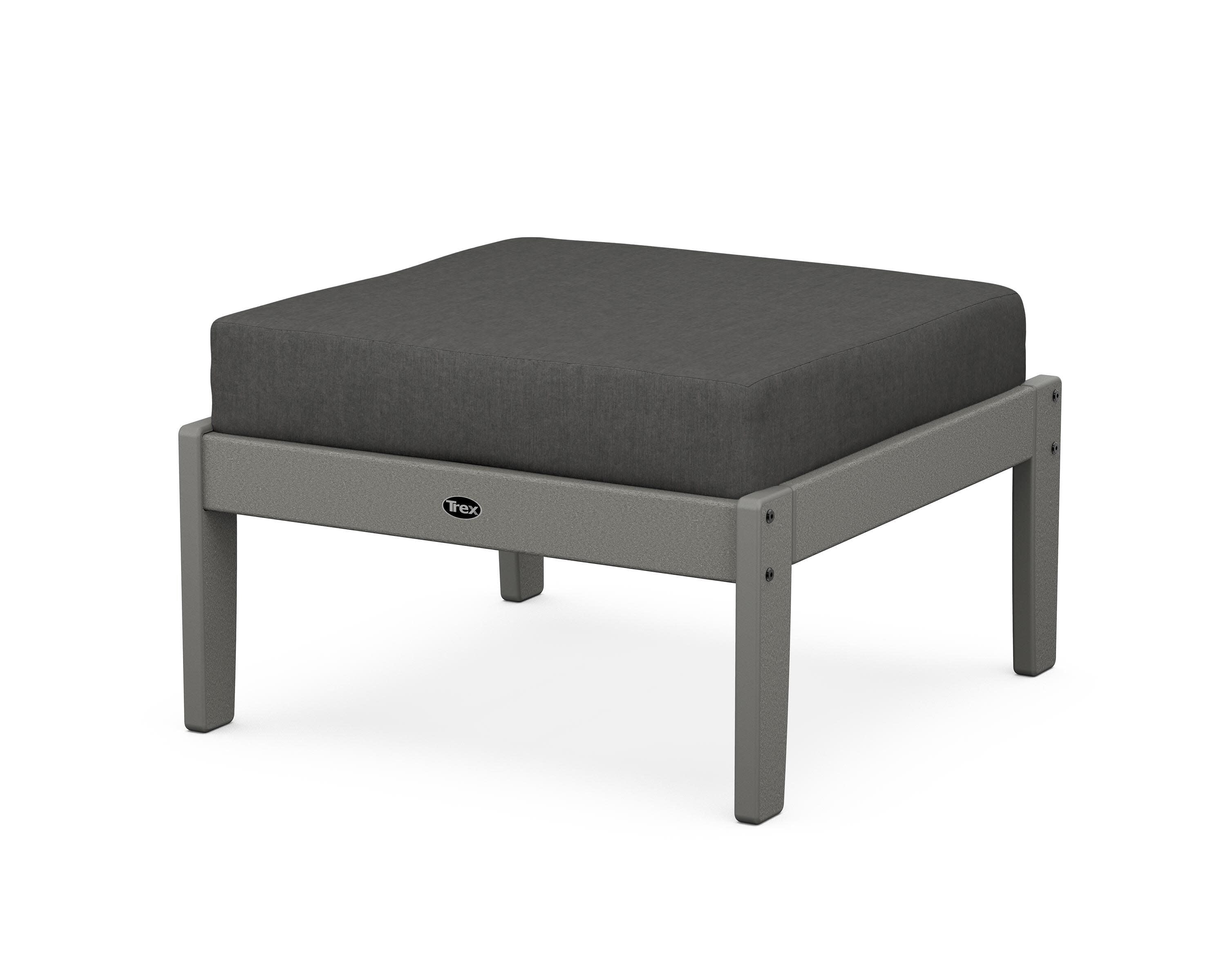 Yacht Club Deep Seating Ottoman in Stepping Stone / Spectrum Carbon