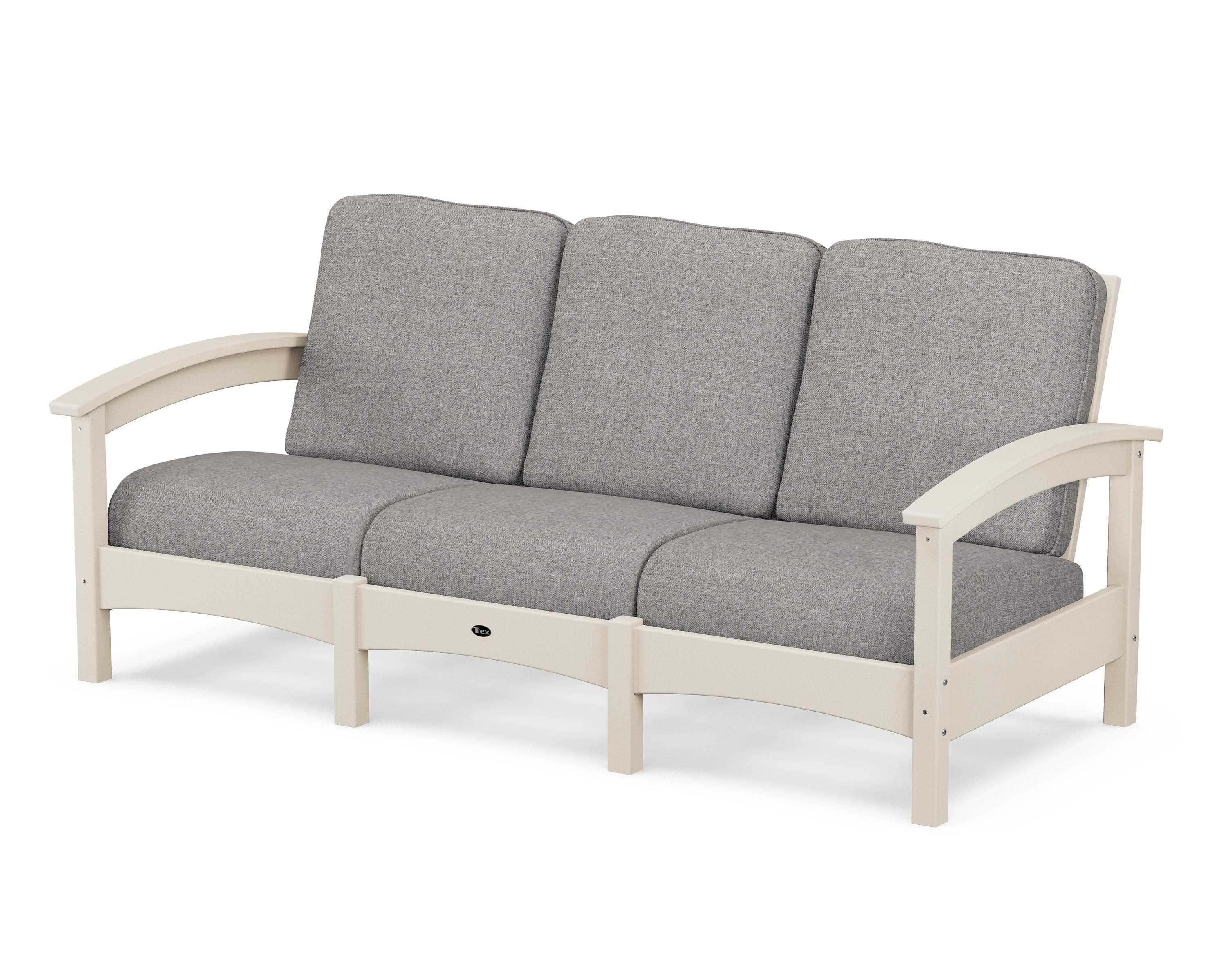 Rockport Club Sofa in Sand Castle / Grey Mist