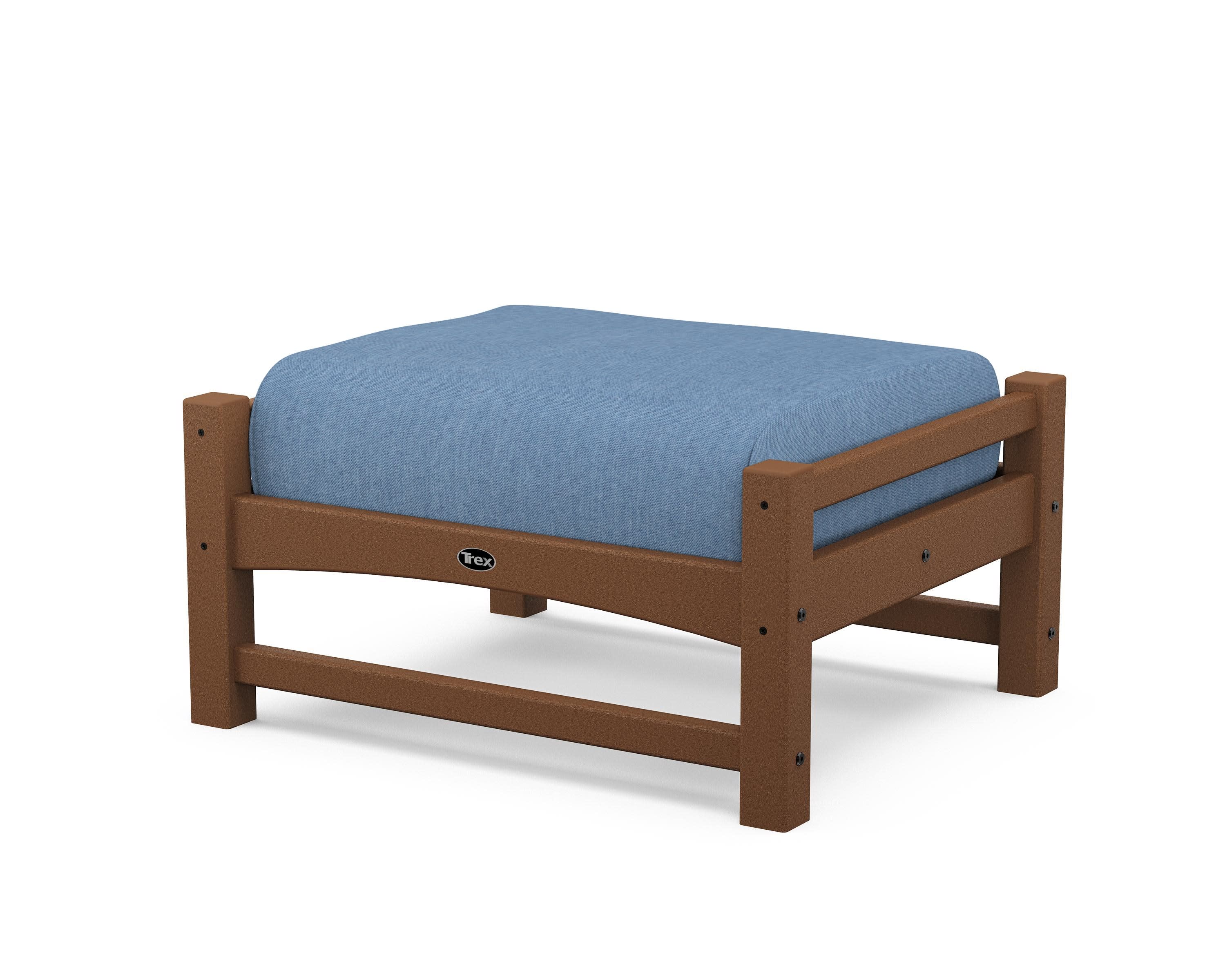 Rockport Club Ottoman in Tree House / Sky Blue