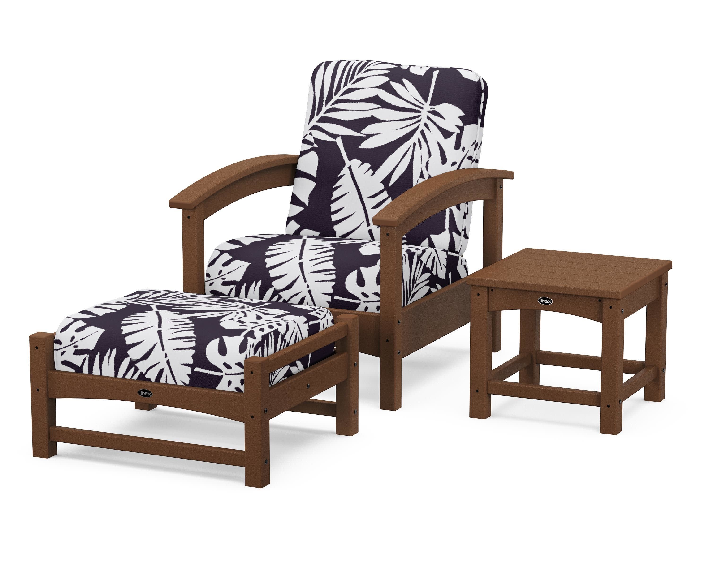 Rockport 3-Piece Deep Seating Set in Tree House / Leaf Navy