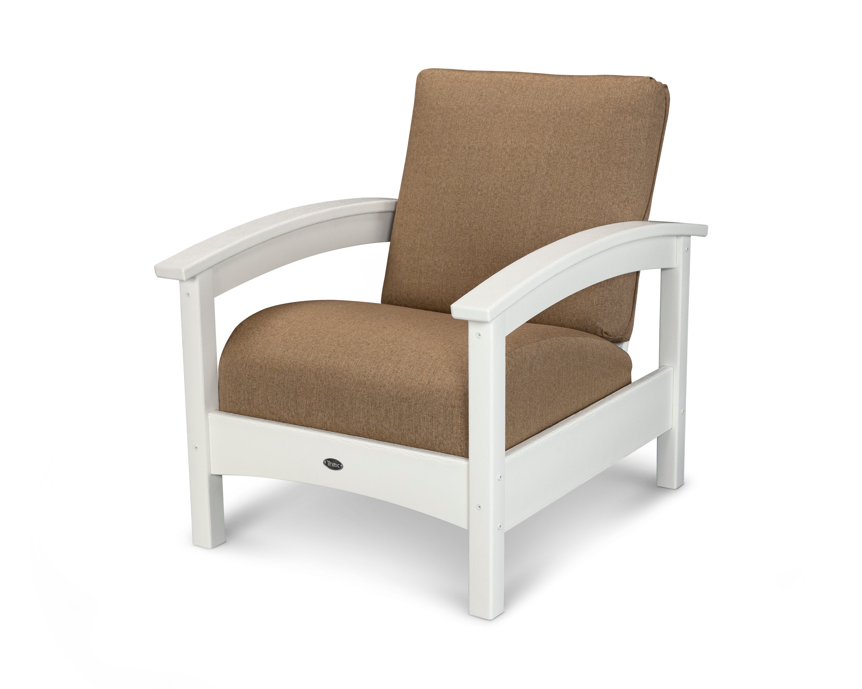 Rockport Club Chair in Classic White / Sesame