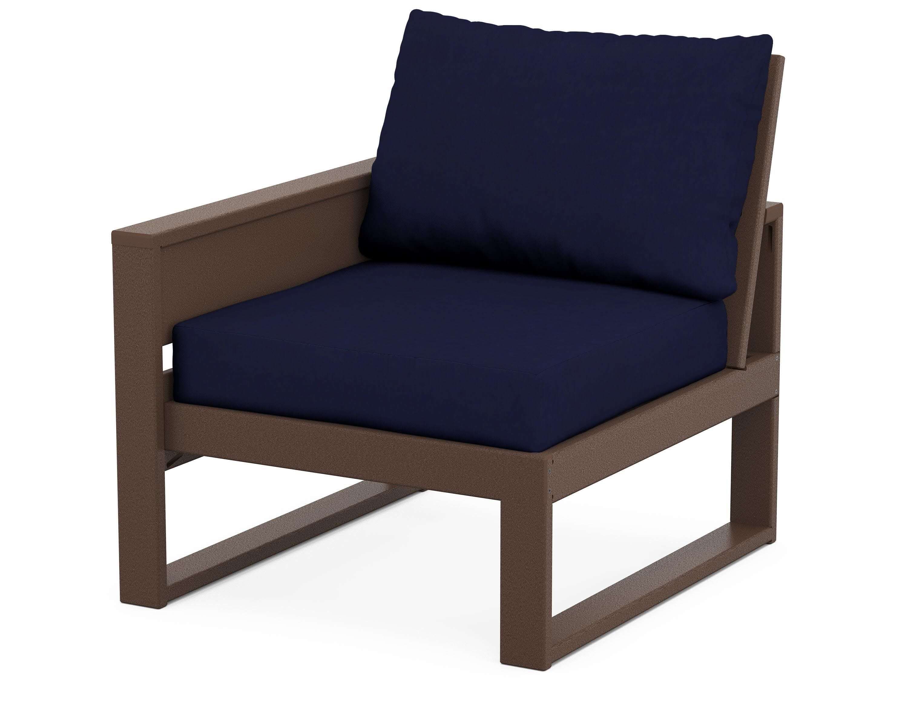 Eastport Modular Left Arm Chair in Vintage Lantern / Navy