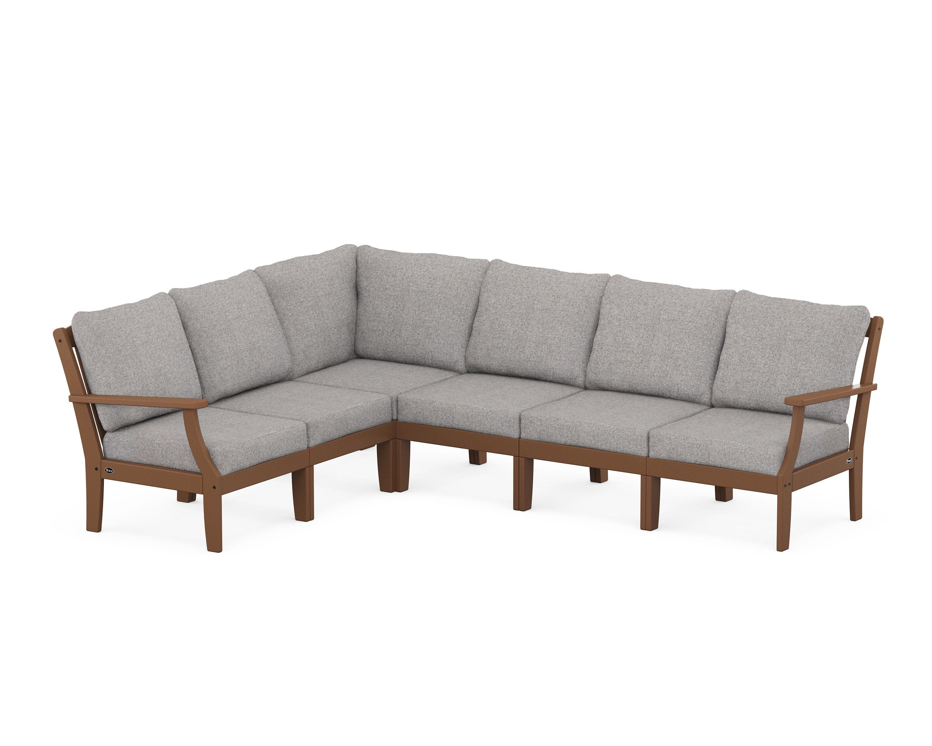 Yacht Club Modular 6-Piece Deep Seating Set in Tree House / Grey Mist