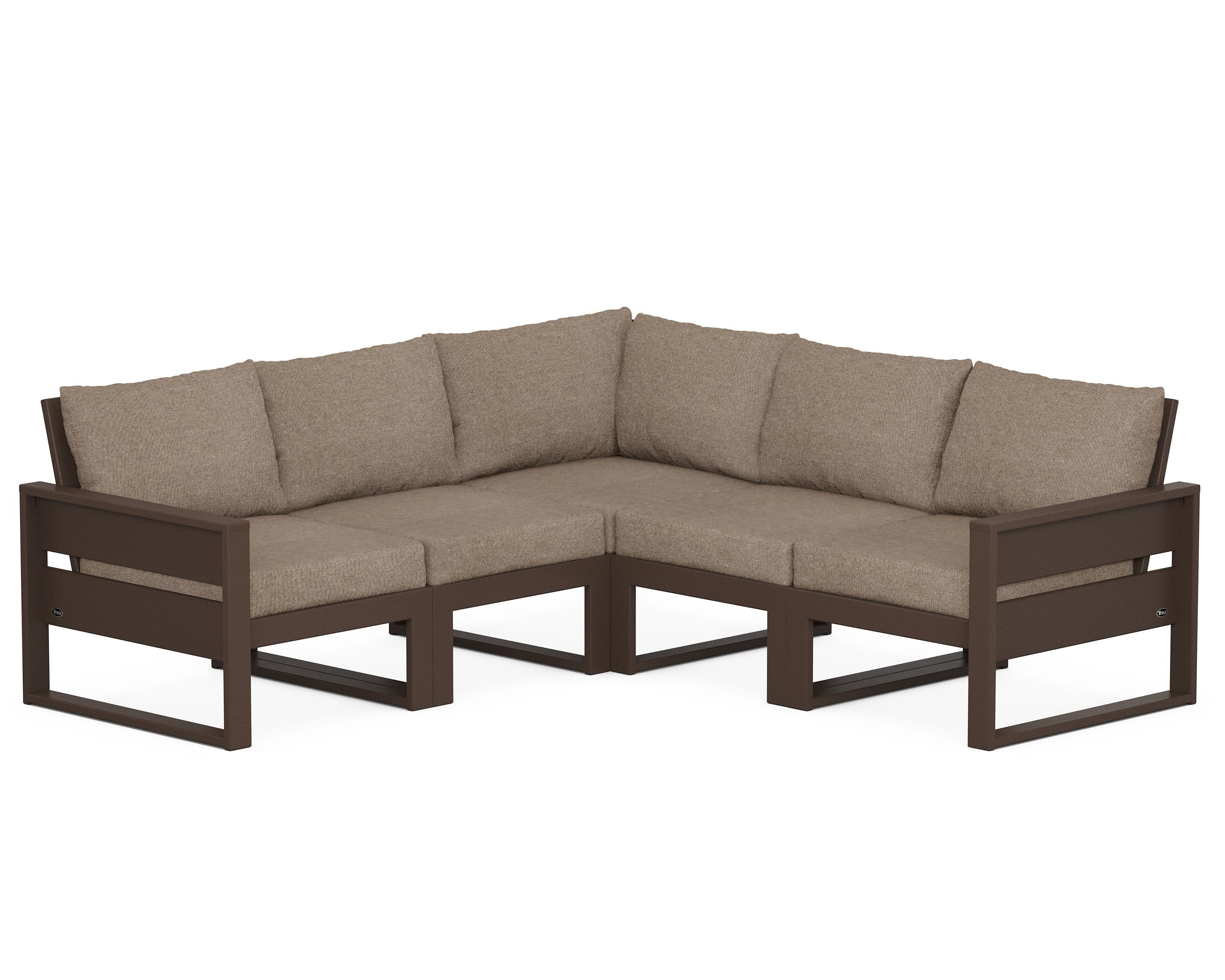 Eastport 5-Piece Sectional in Vintage Lantern / Spiced Burlap