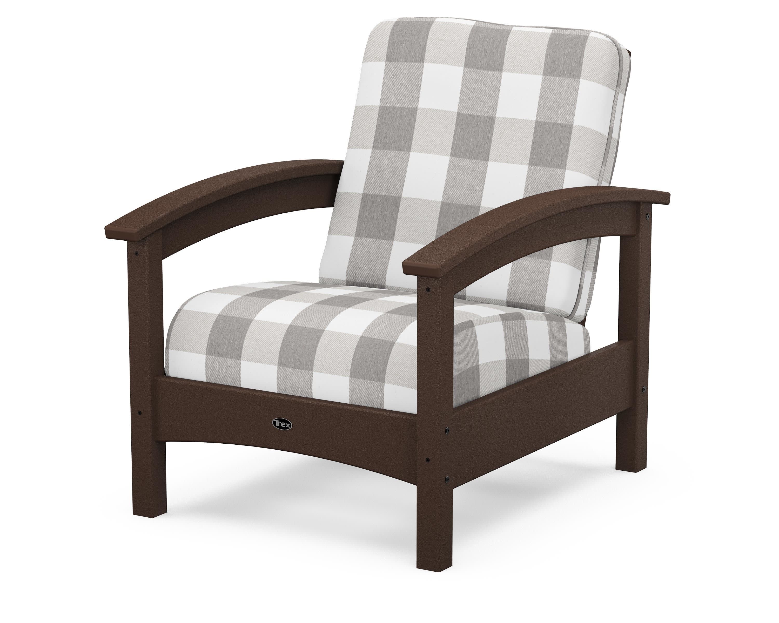 Rockport Club Chair in Vintage Lantern / Buffalo Plaid Grey Mist