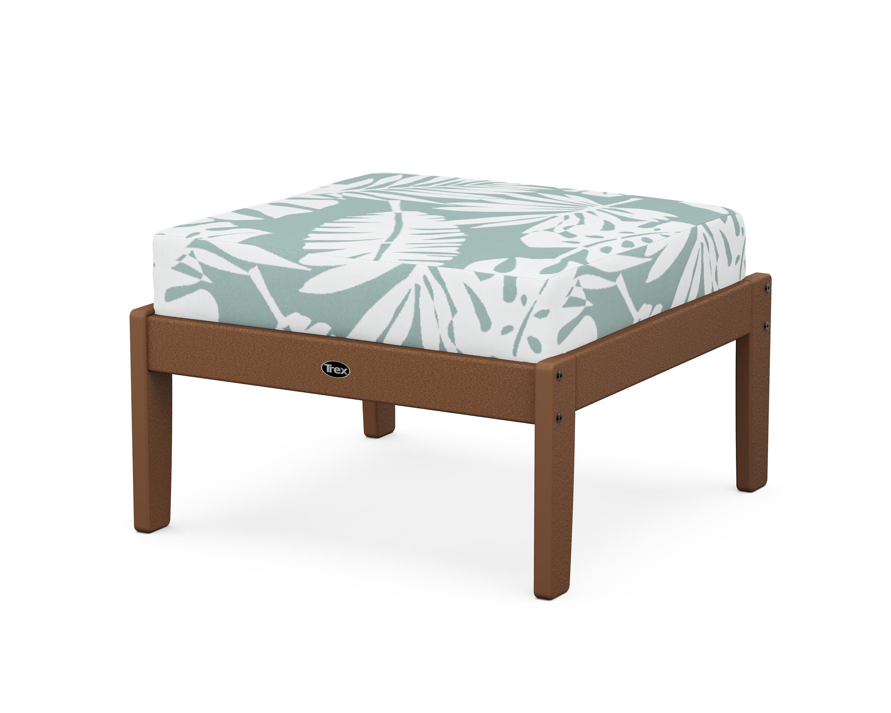 Yacht Club Deep Seating Ottoman in Tree House / Leaf Glacier Spa
