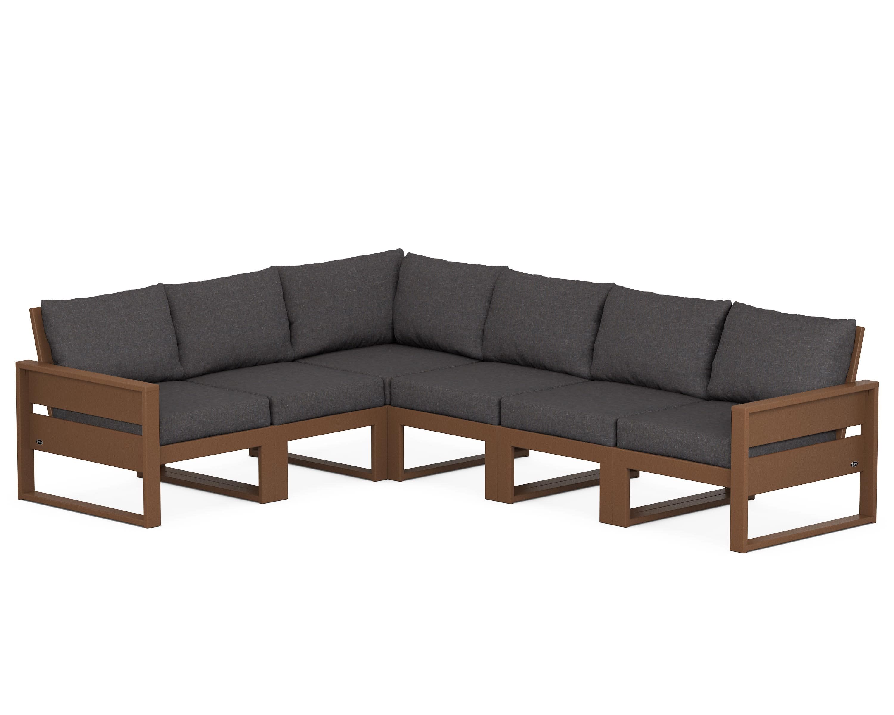 Eastport 6-Piece Sectional in Tree House / Ash Charcoal