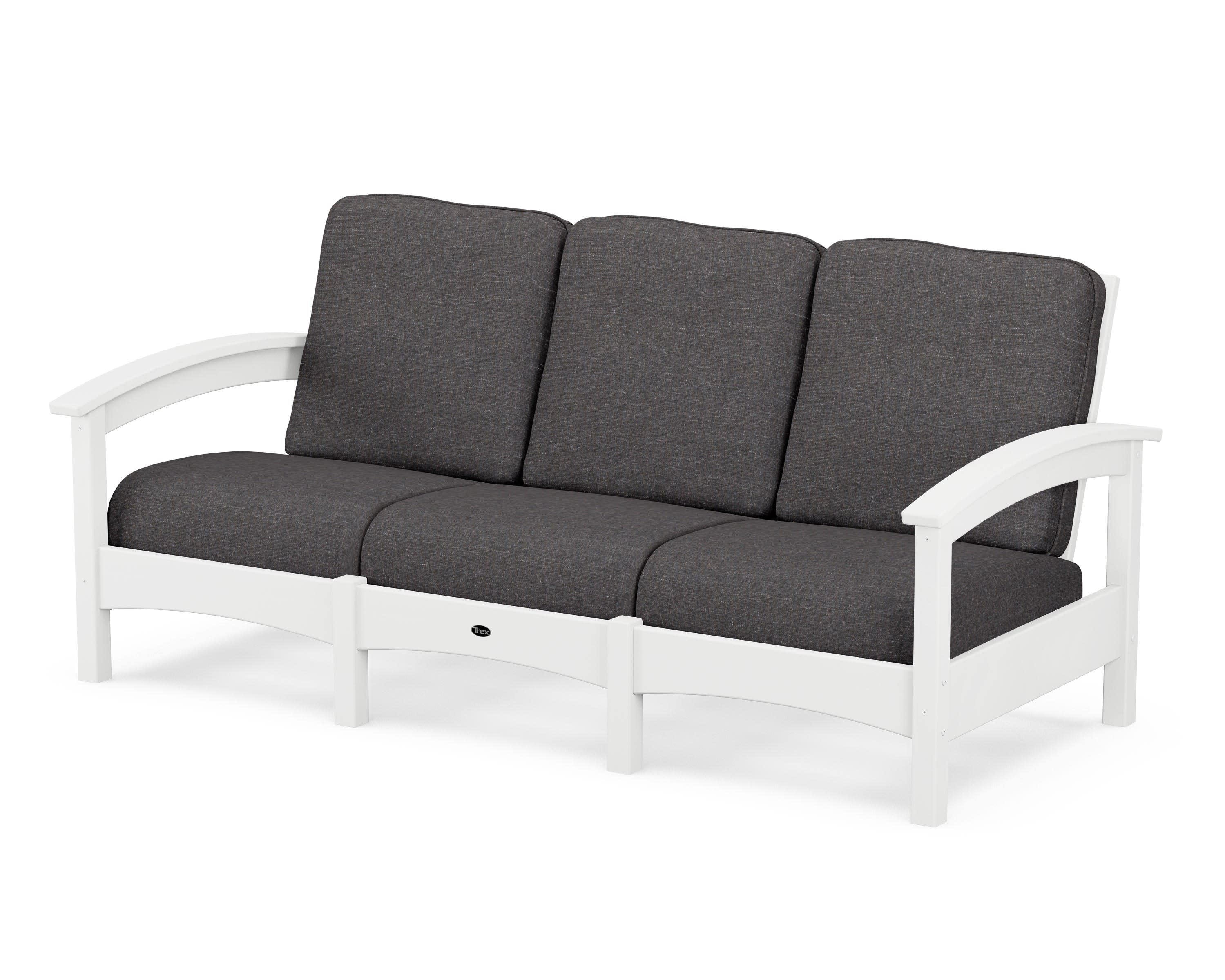 Rockport Club Sofa in Classic White / Ash Charcoal