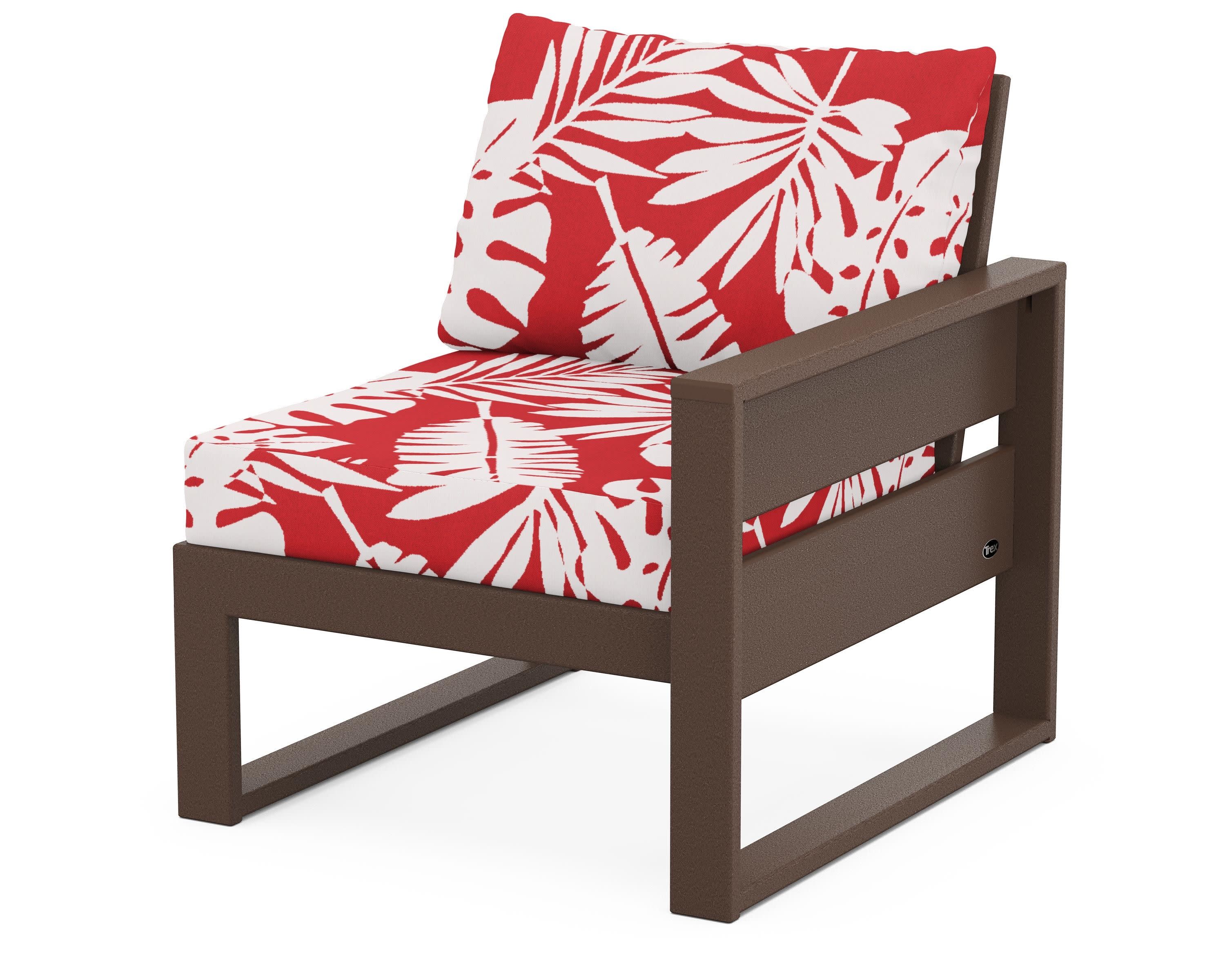 Eastport Modular Right Arm Chair in Vintage Lantern / Leaf Crimson
