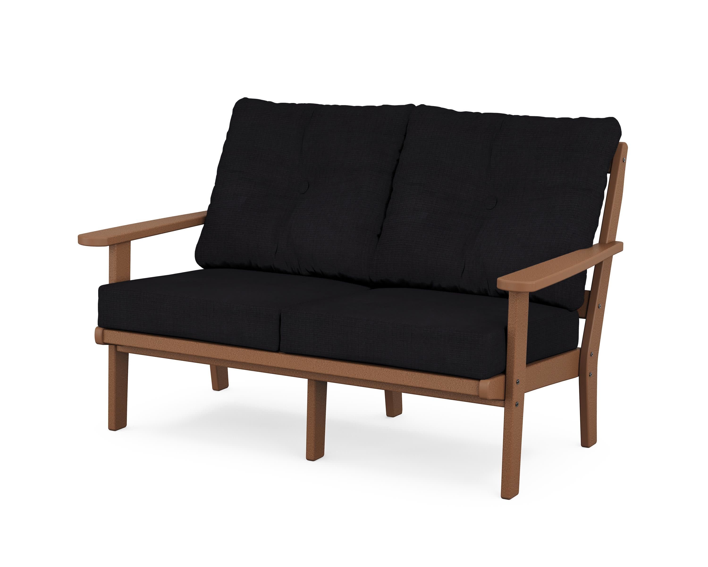Cape Cod Deep Seating Loveseat in Tree House / Midnight Linen