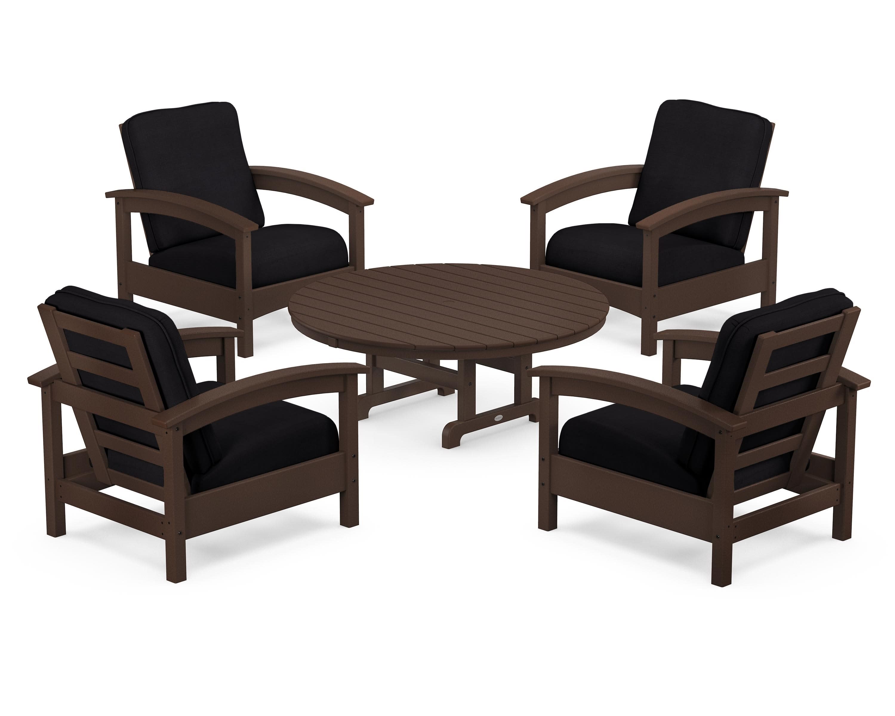 Rockport 5-Piece Deep Seating Set in Vintage Lantern / Midnight Linen