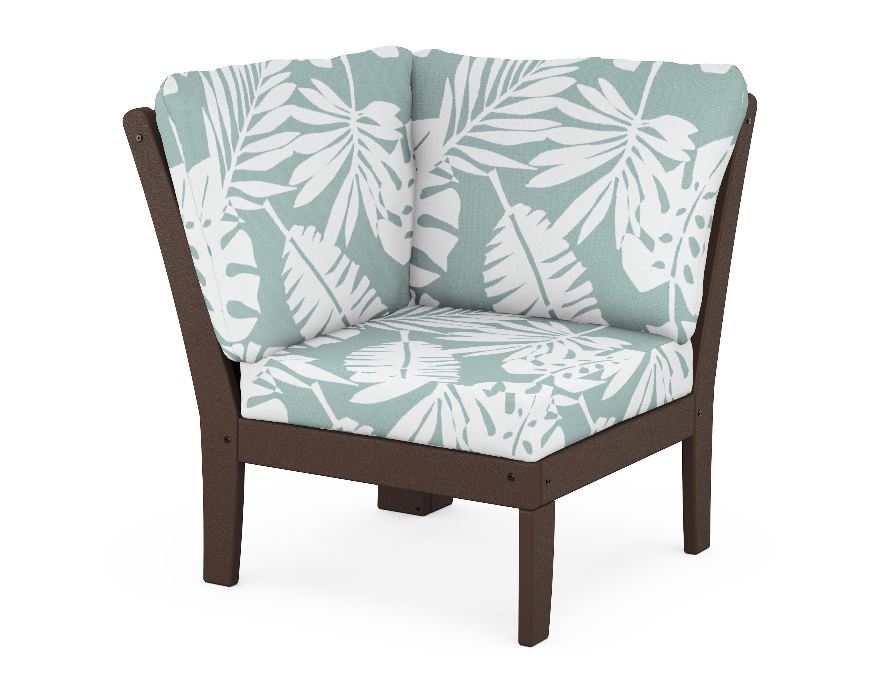 Yacht Club Modular Corner Chair in Vintage Lantern / Leaf Glacier Spa