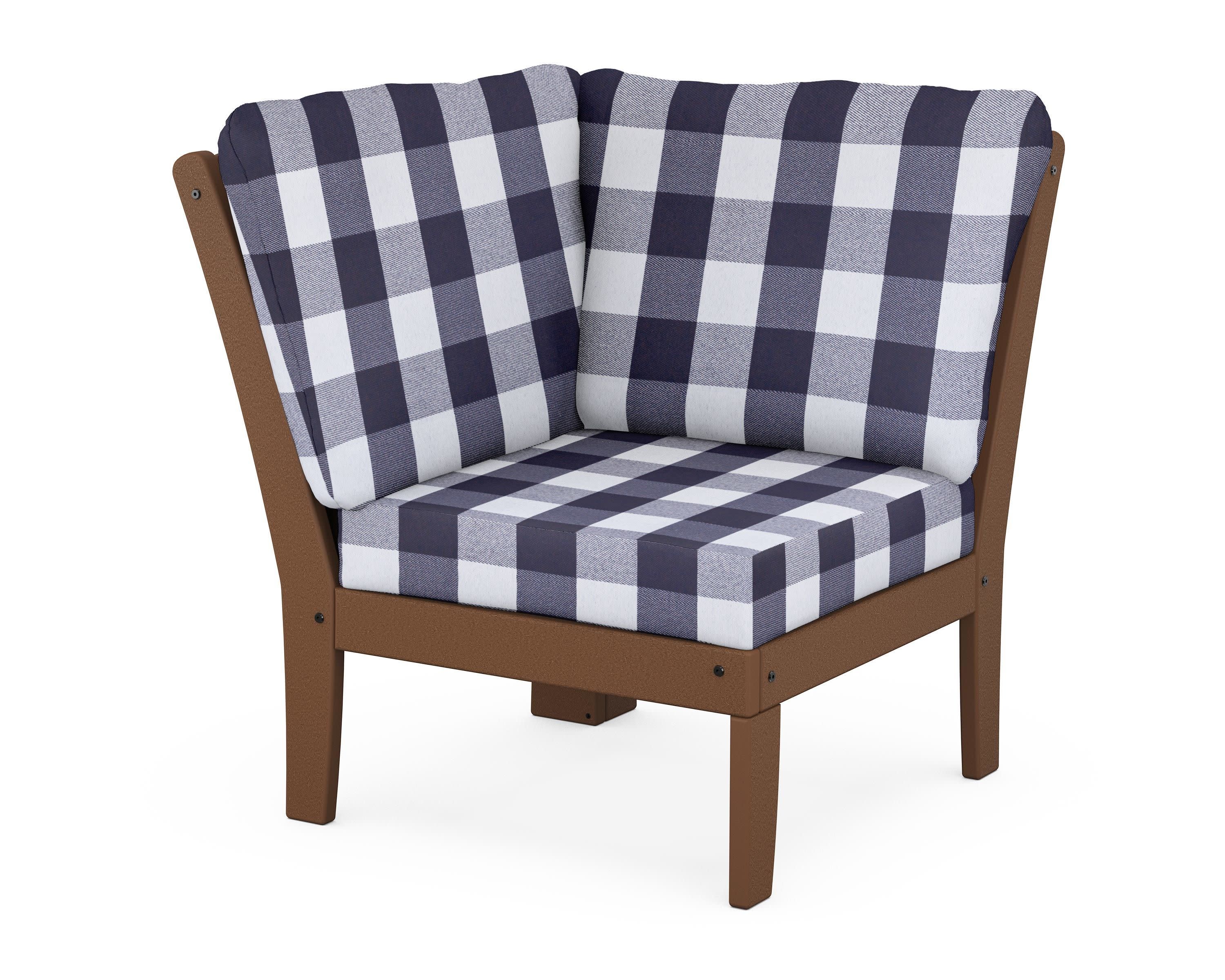 Yacht Club Modular Corner Chair in Tree House / Buffalo Plaid Navy
