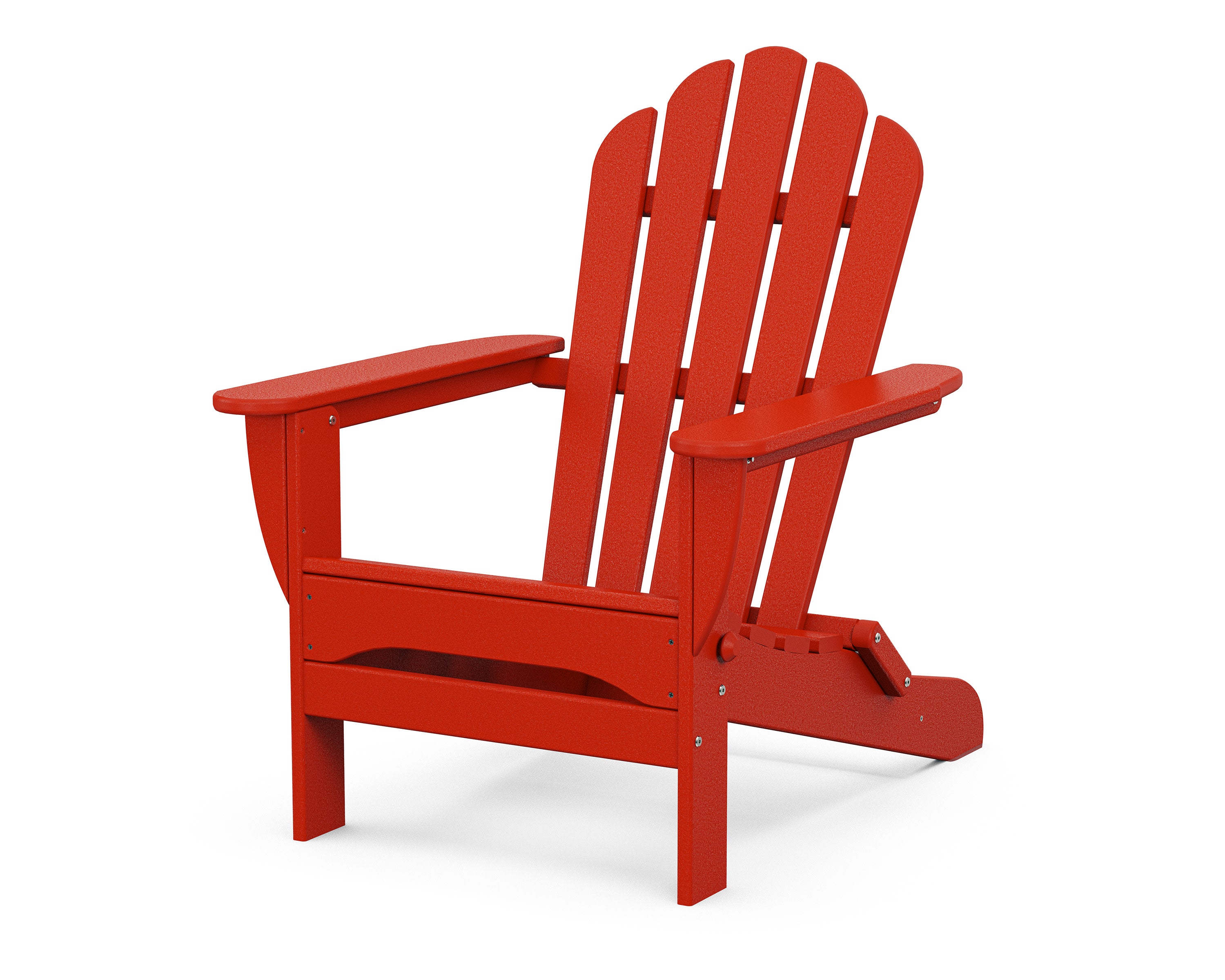 Monterey Bay Folding Adirondack Chair in Sunset Red