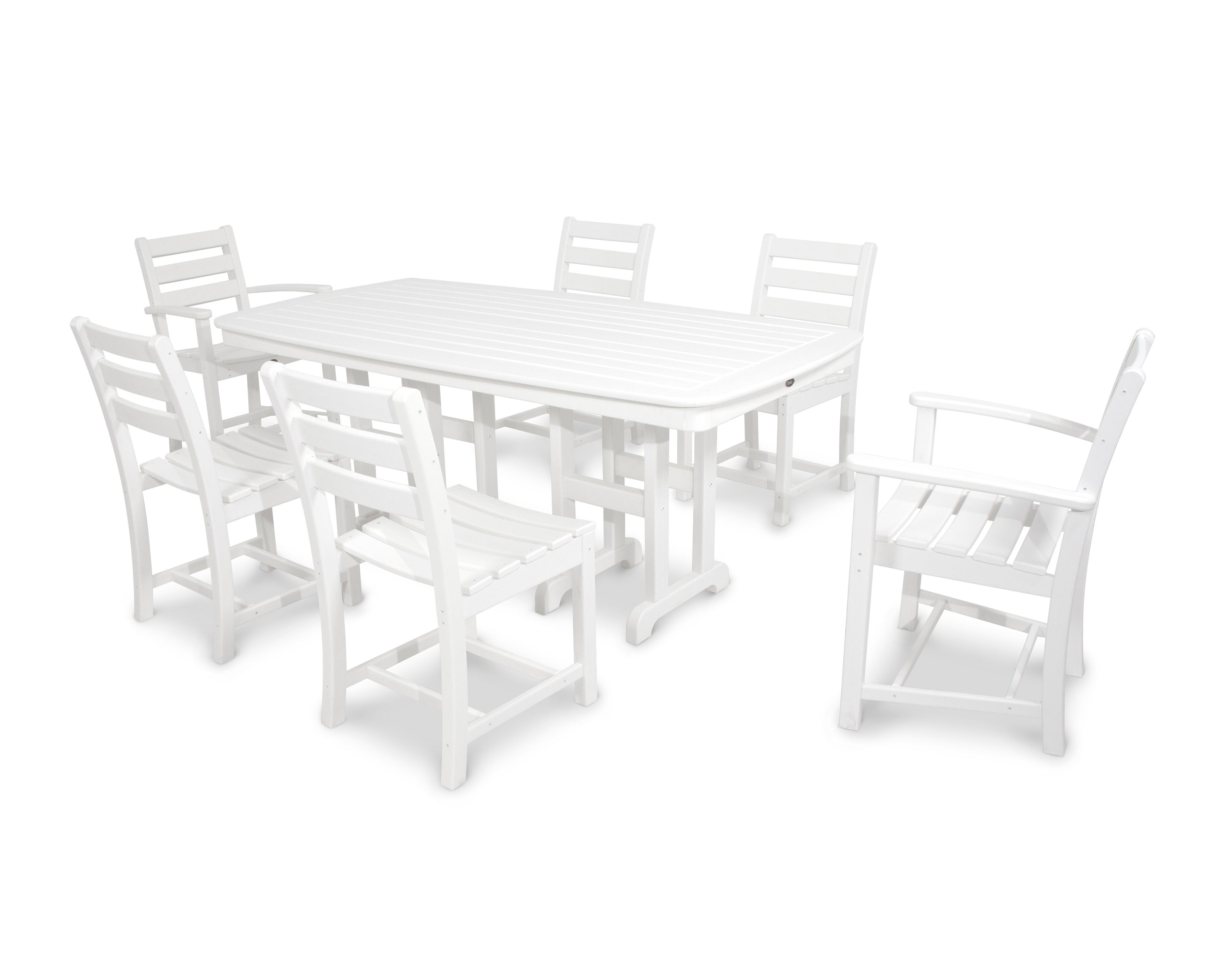 Monterey Bay 7-Piece Dining Set in Classic White
