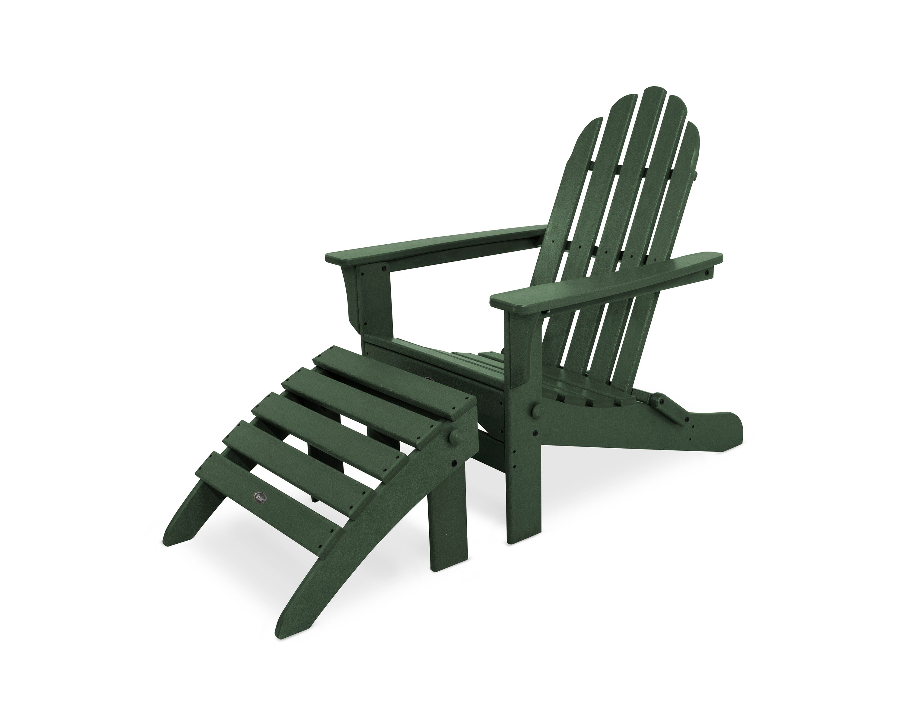 Cape Cod 2-Piece Folding Adirondack Seating Set in Rainforest Canopy