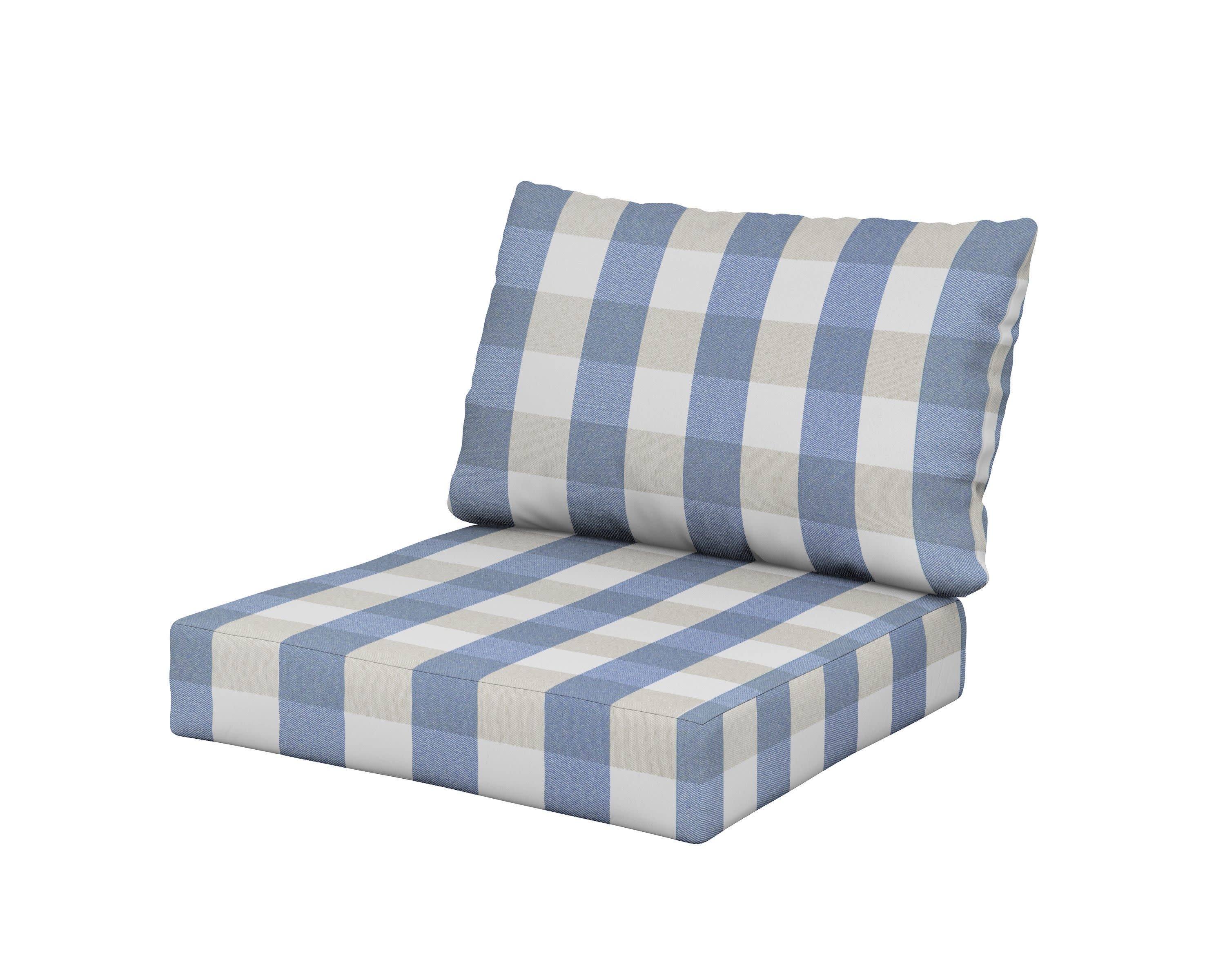Modular Cushion in Buffalo Plaid Sky Blue