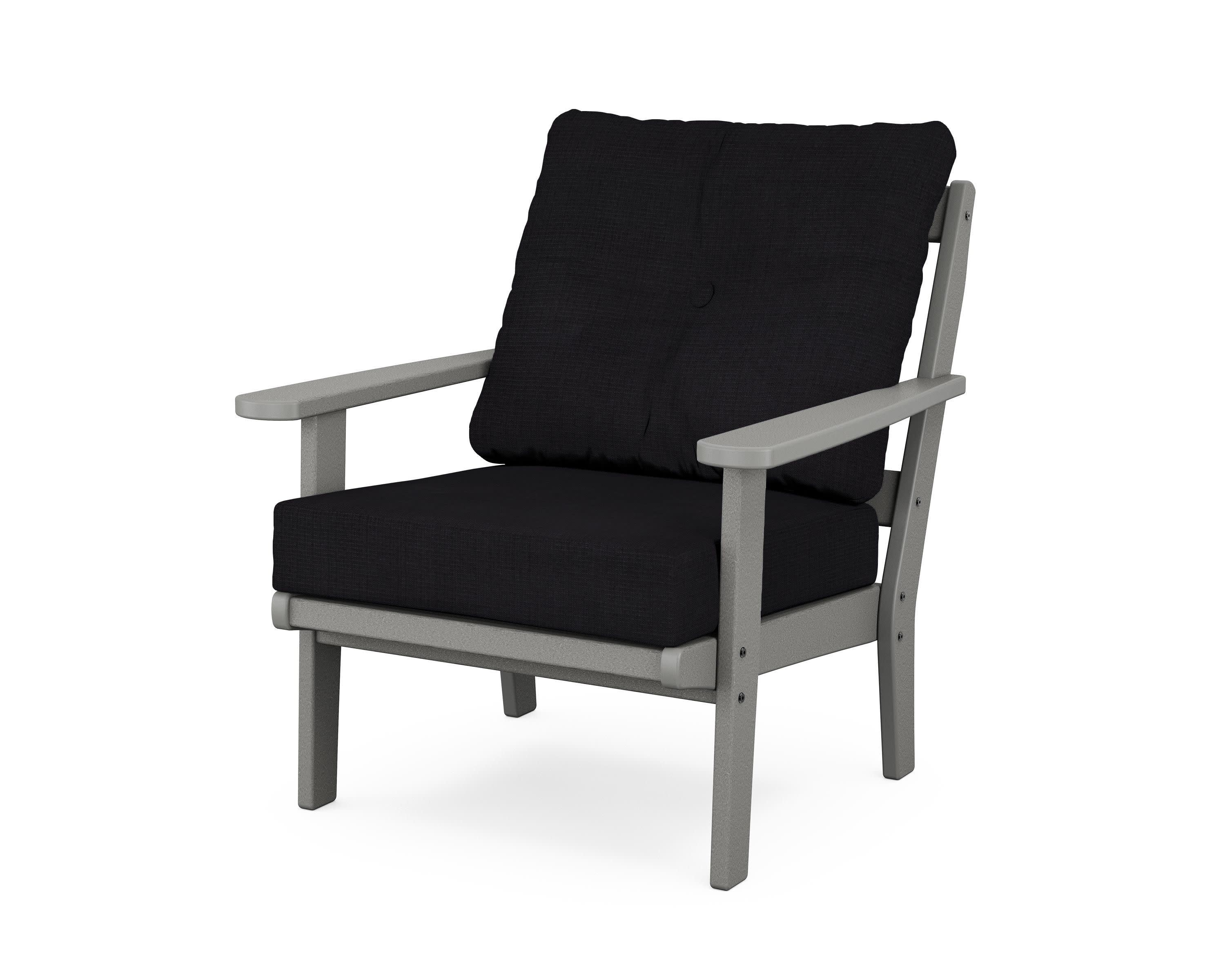 Cape Cod Deep Seating Chair in Stepping Stone / Midnight Linen