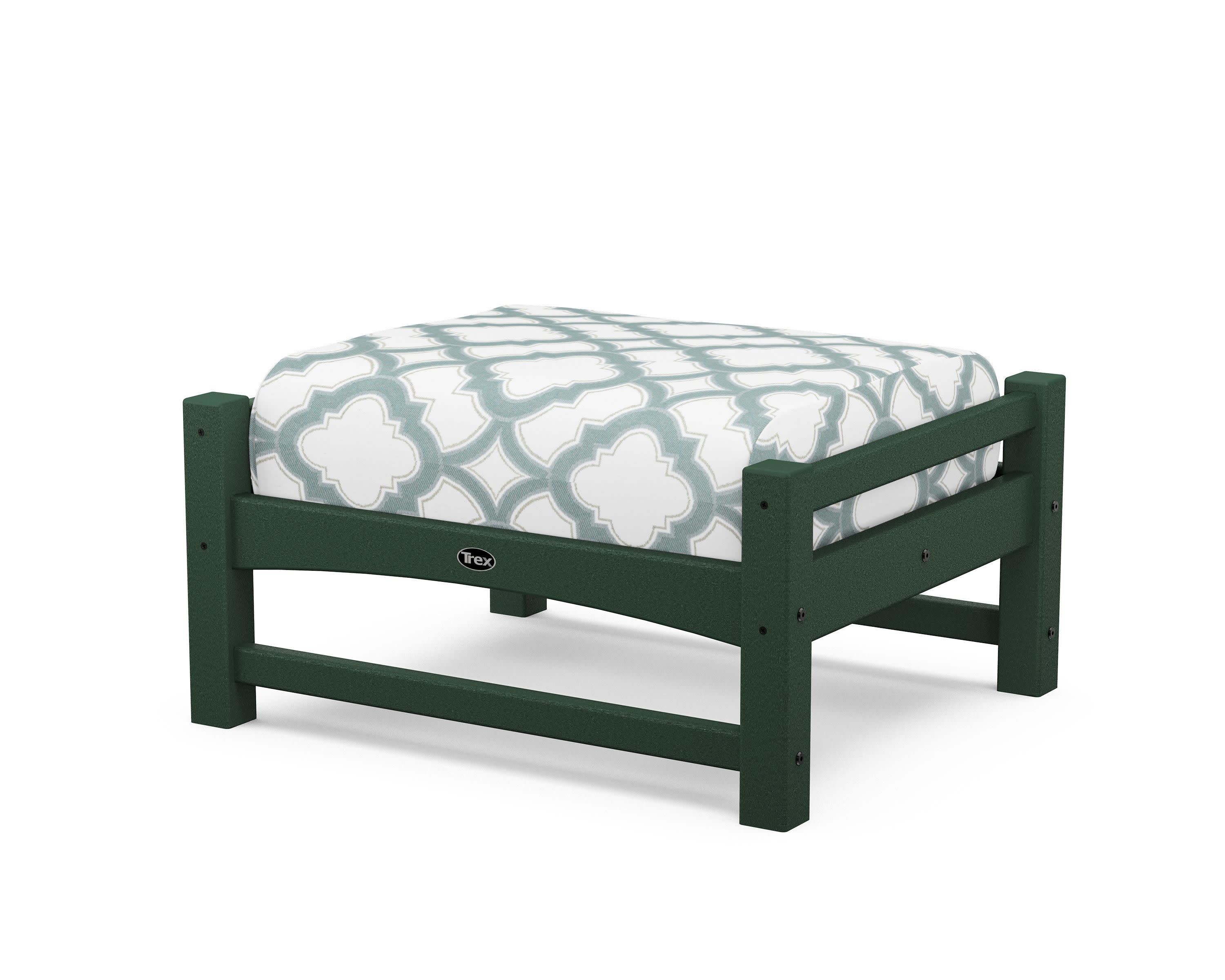 Rockport Club Ottoman in Rainforest Canopy / Trellis Glacier Spa