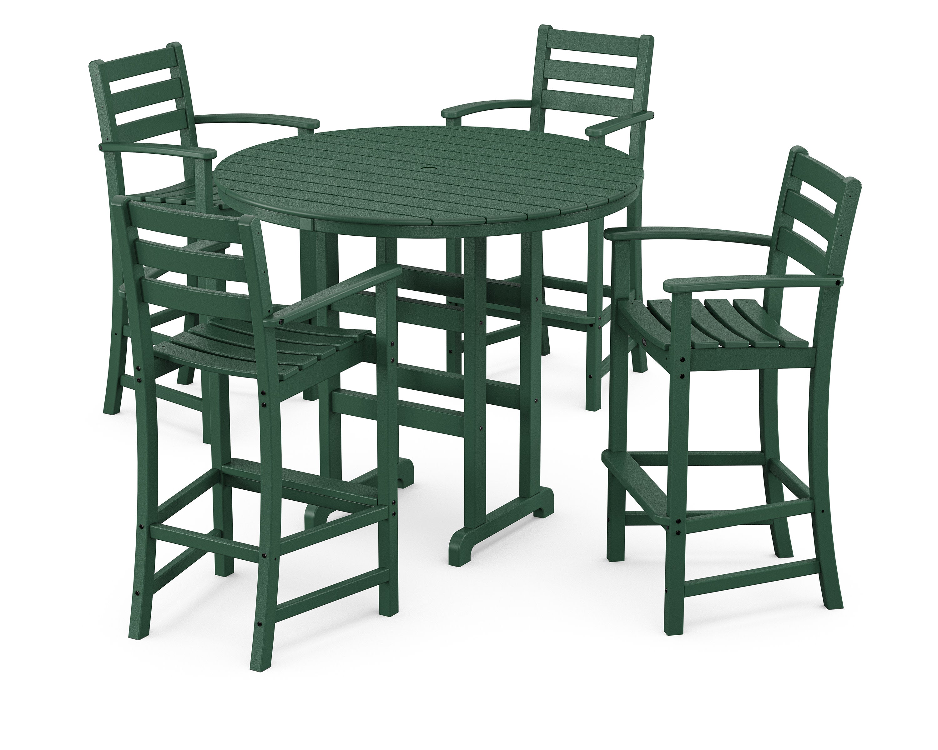 Monterey Bay 5-Piece Round Bar Set in Rainforest Canopy