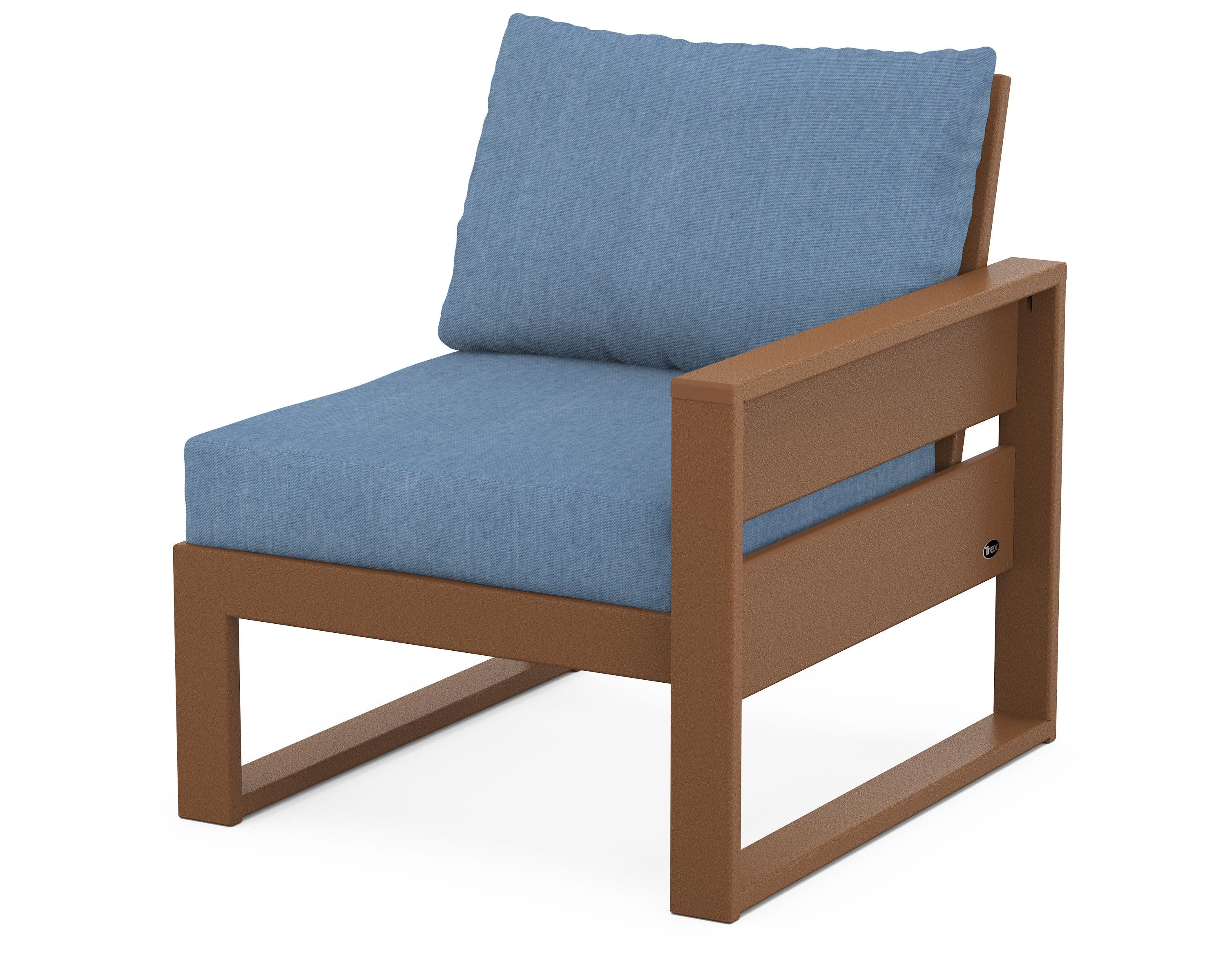 Eastport Modular Right Arm Chair in Tree House / Sky Blue