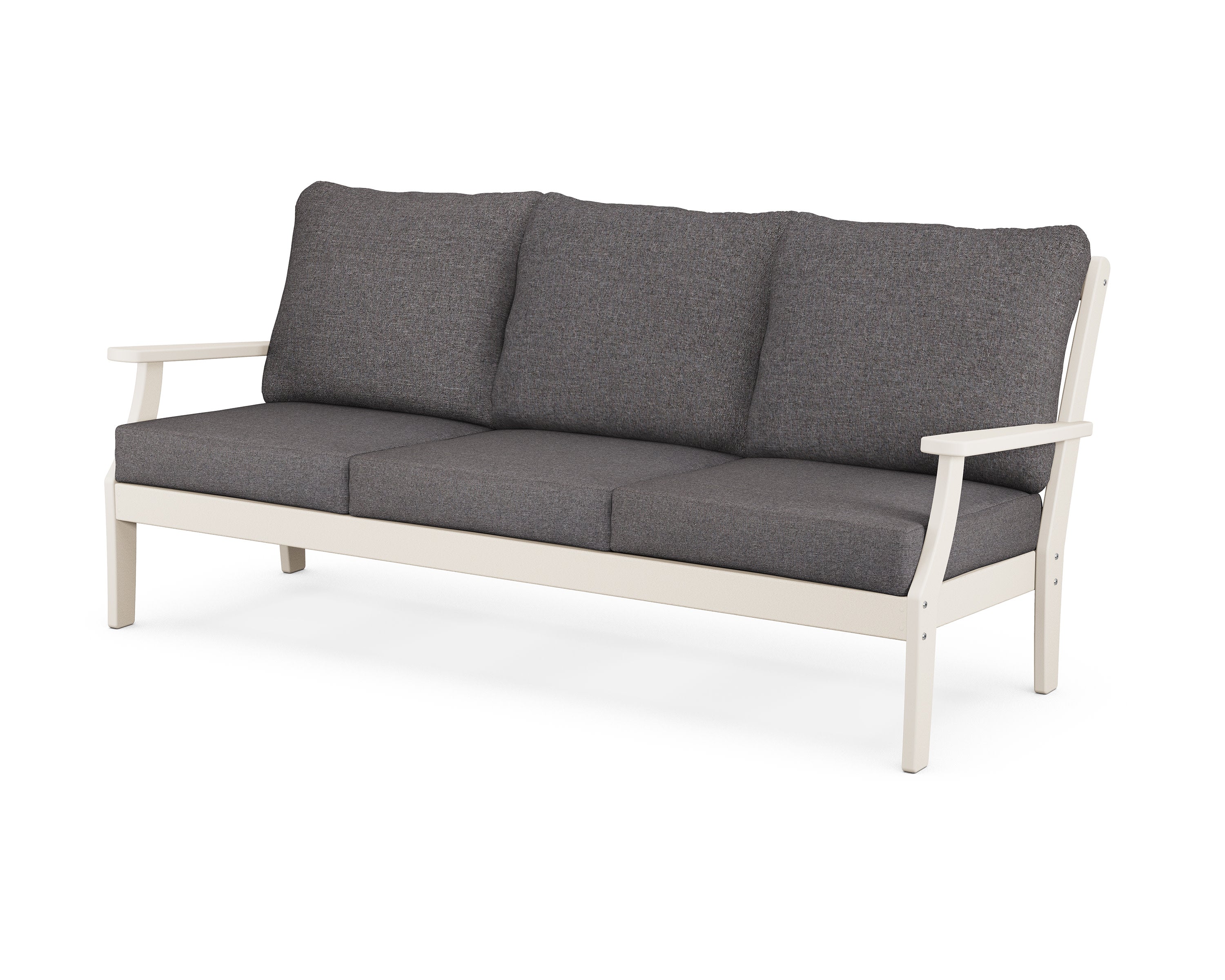 Yacht Club Deep Seating Sofa in Sand Castle / Ash Charcoal