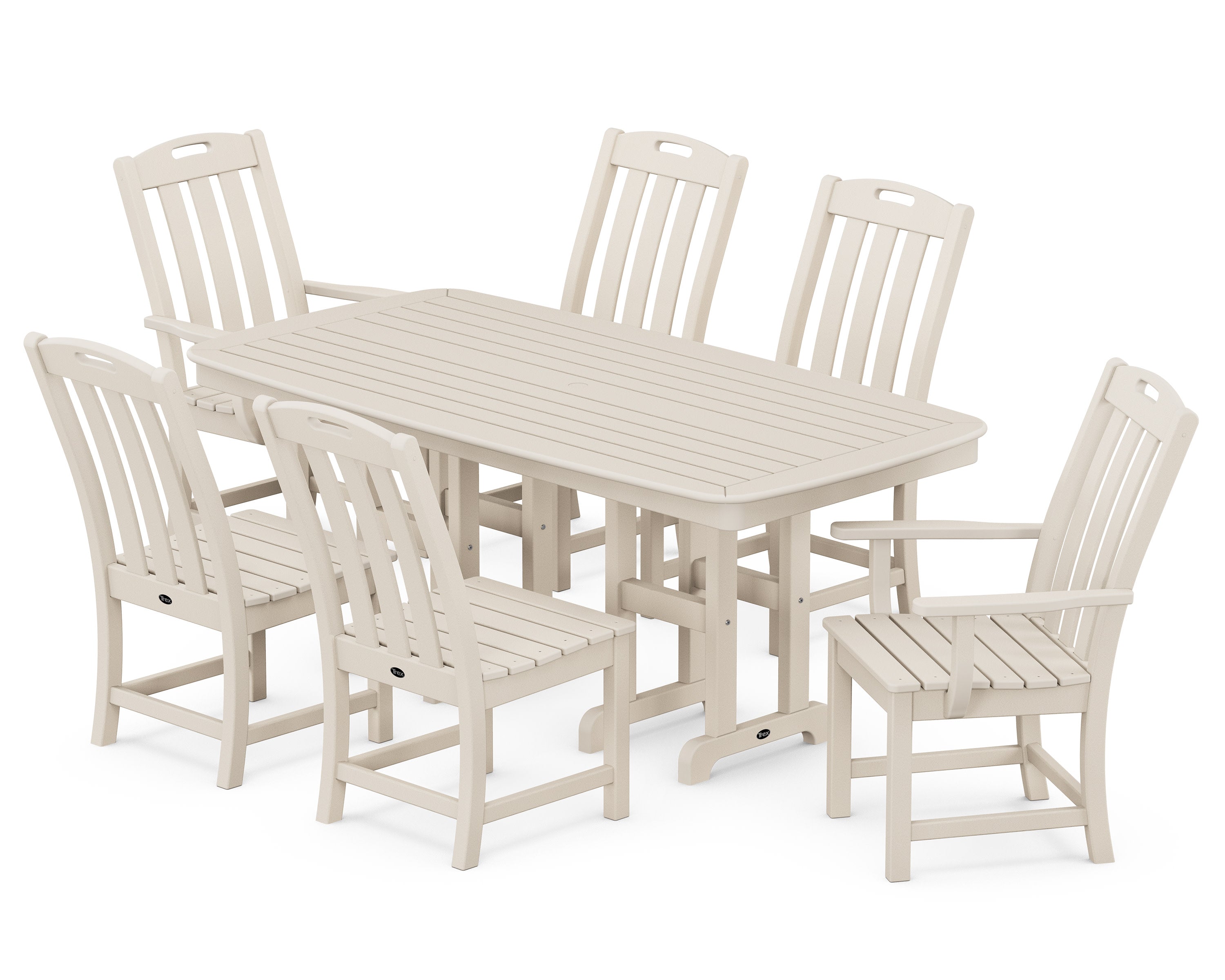 Yacht Club 7-Piece Dining Set in Sand Castle