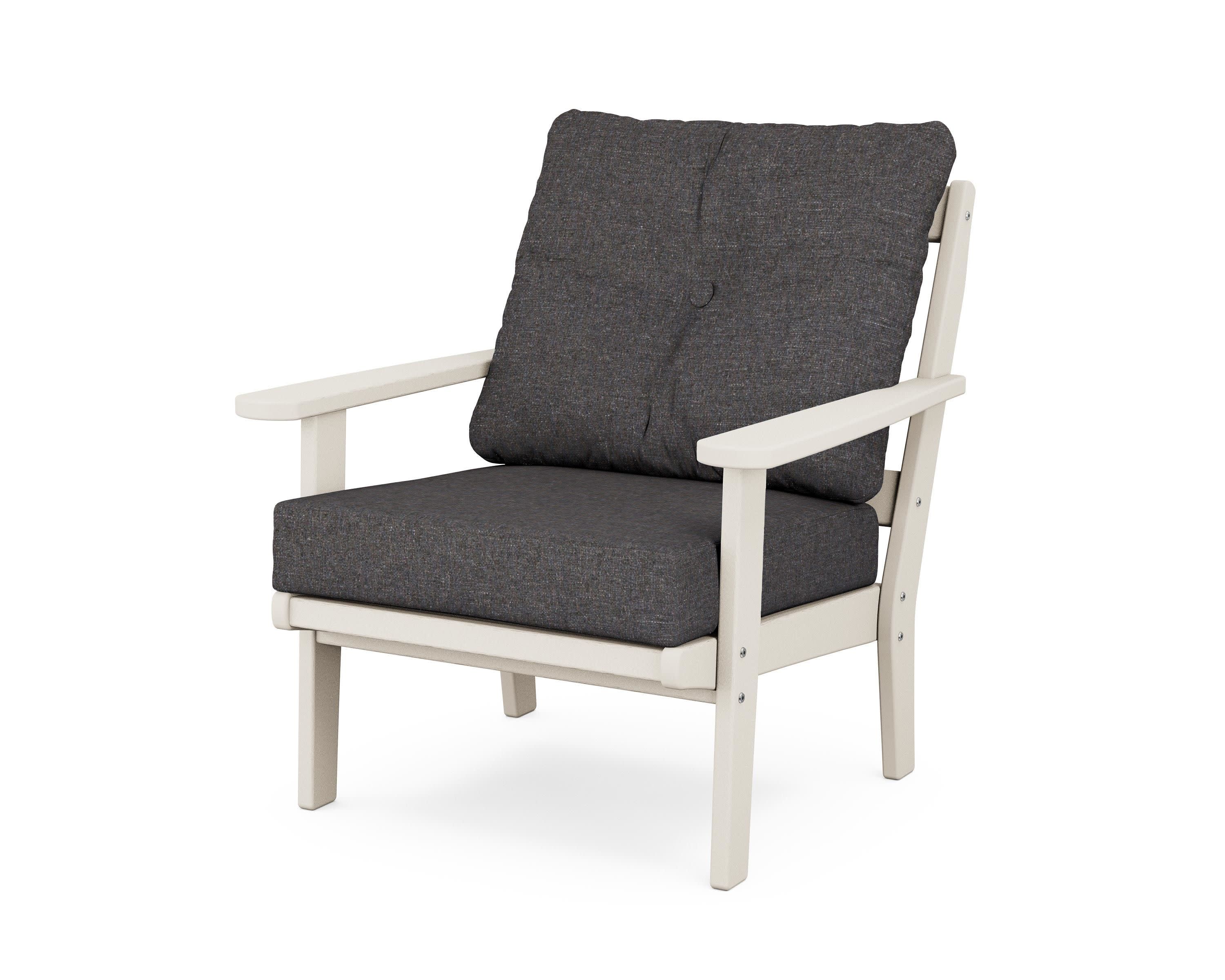 Cape Cod Deep Seating Chair in Sand Castle / Ash Charcoal